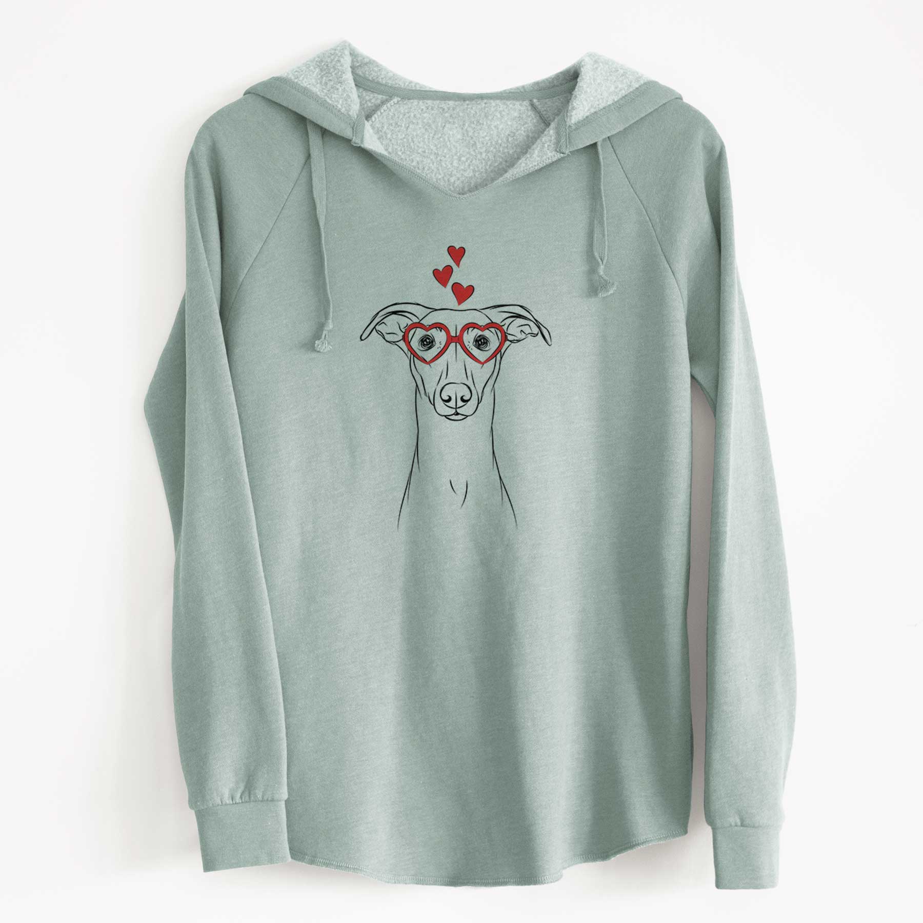 Valentine Wallace the Whippet - Cali Wave Hooded Sweatshirt