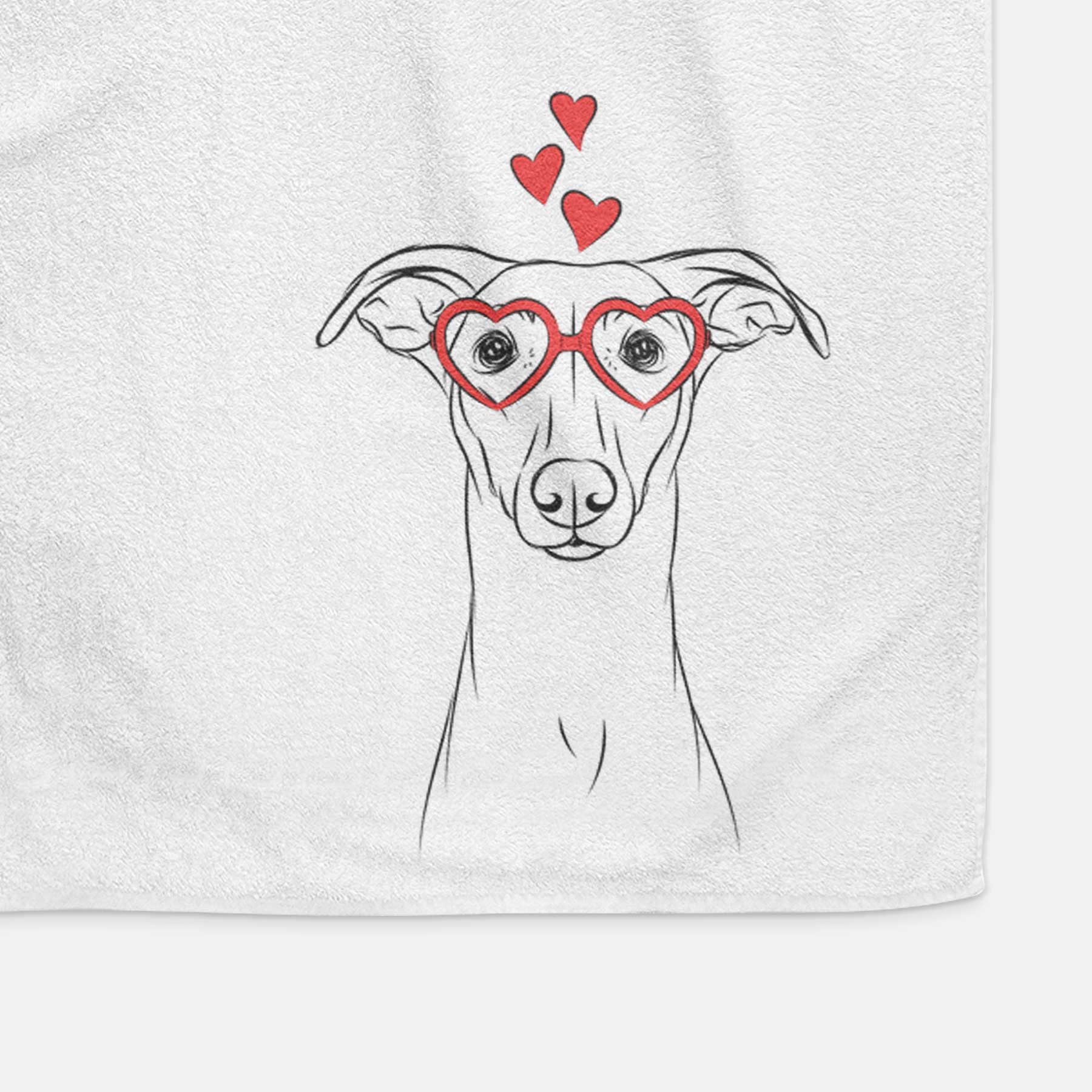 Wallace the Whippet Decorative Hand Towel