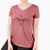 Valentine Wallace the Whippet - Women's V-neck Shirt