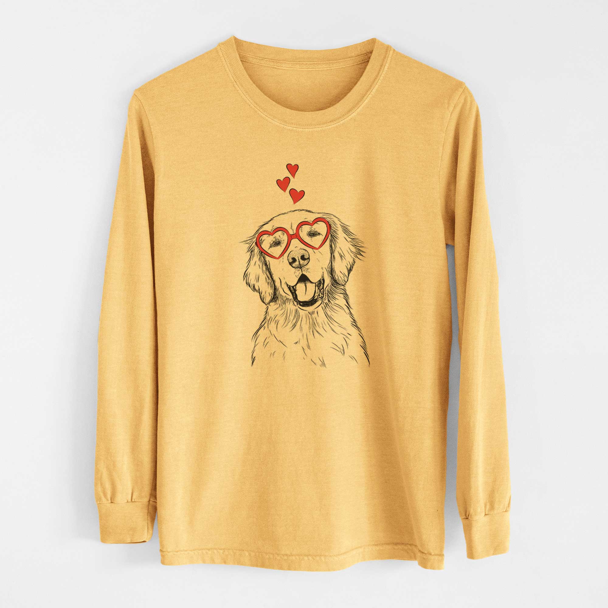 Valentine Wallace the Golden Retriever - Heavyweight 100% Cotton Long Sleeve