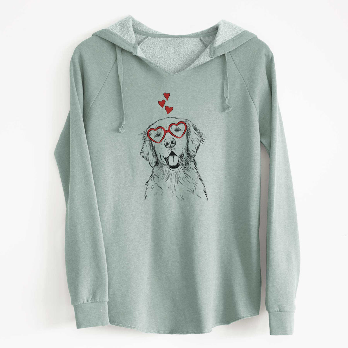 Valentine Wallace the Golden Retriever - Cali Wave Hooded Sweatshirt