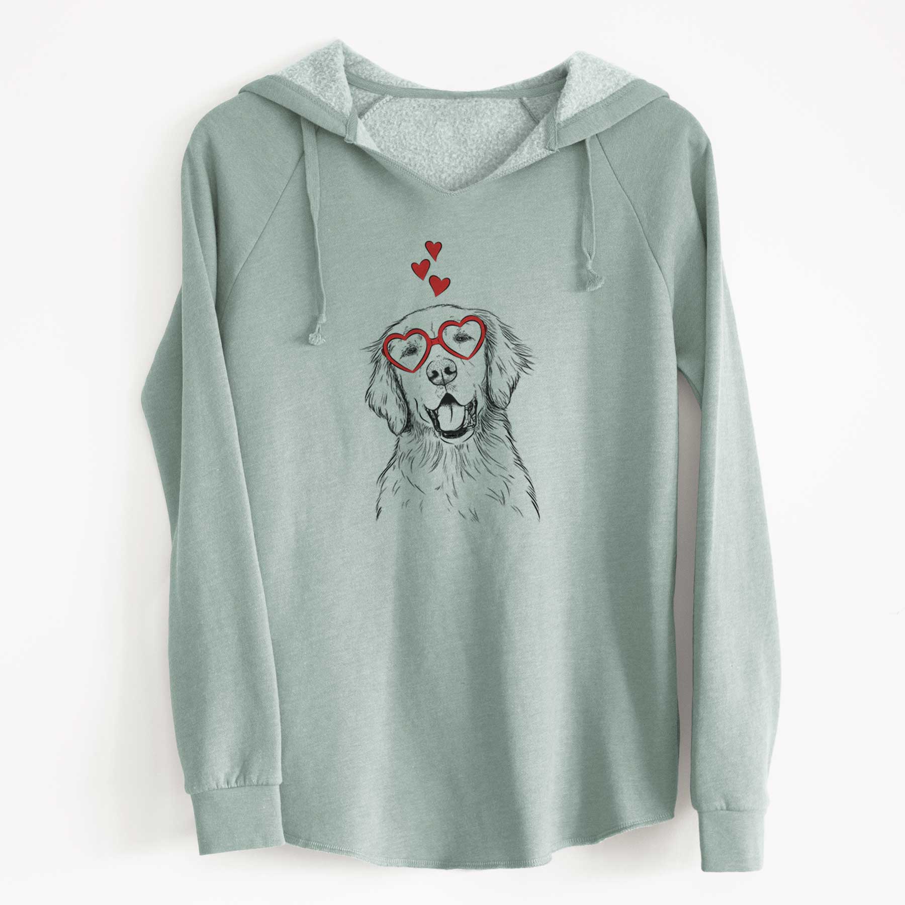 Valentine Wallace the Golden Retriever - Cali Wave Hooded Sweatshirt