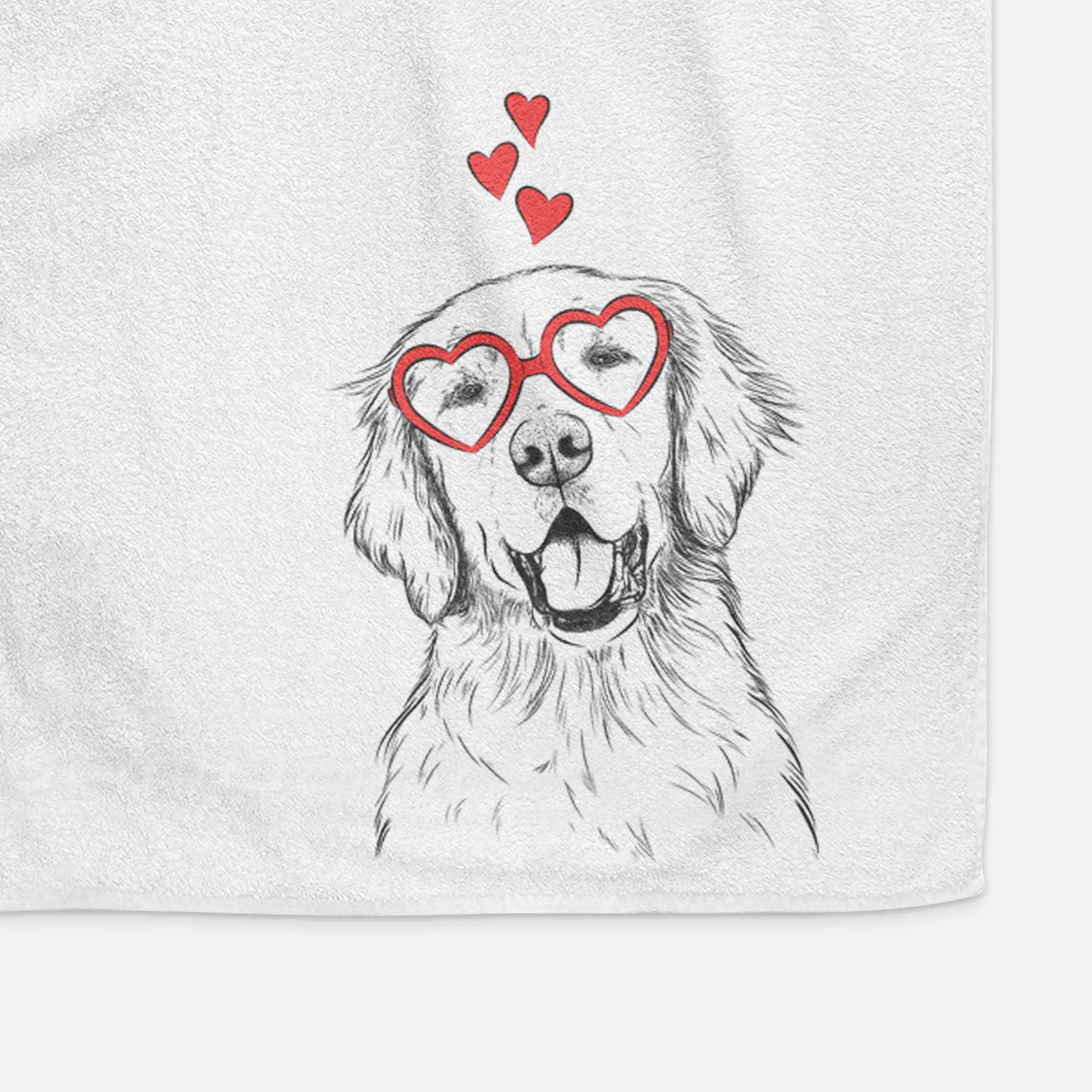 Wallace the Golden Retriever Decorative Hand Towel