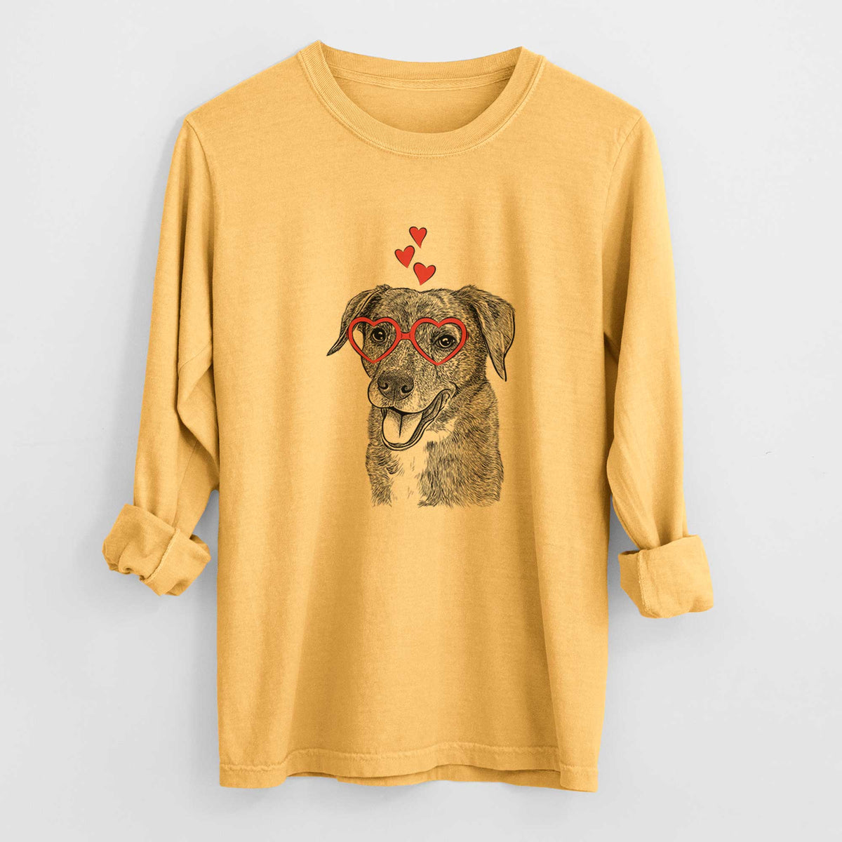 Valentine Wally the Mixed Breed - Heavyweight 100% Cotton Long Sleeve