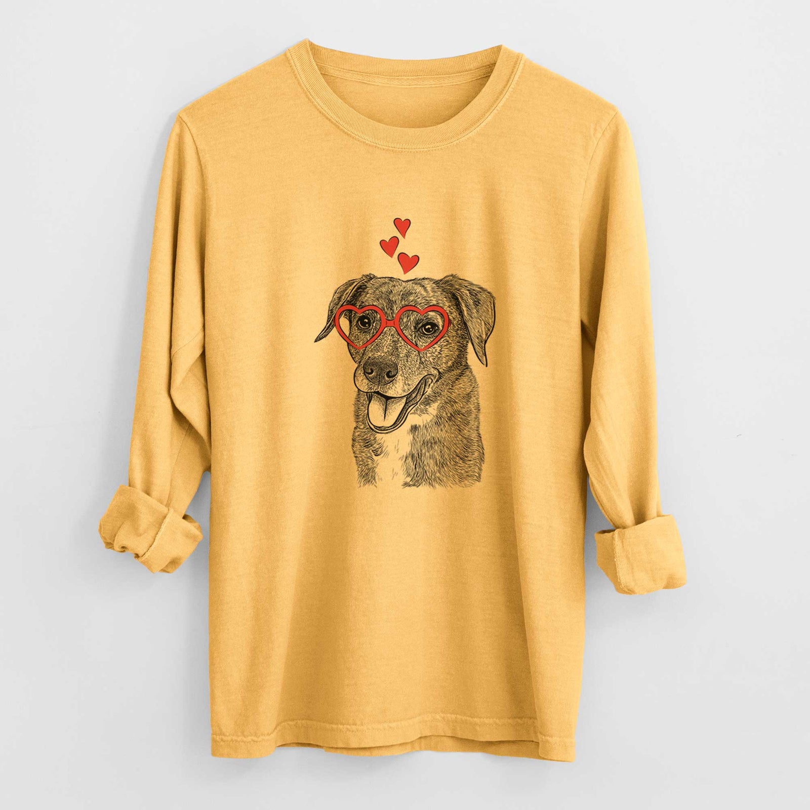 Valentine Wally the Mixed Breed - Heavyweight 100% Cotton Long Sleeve