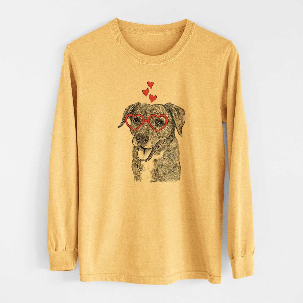 Valentine Wally the Mixed Breed - Heavyweight 100% Cotton Long Sleeve