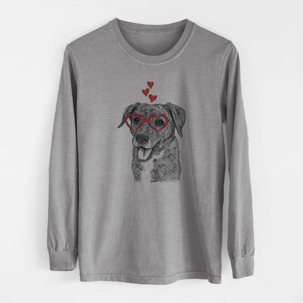 Valentine Wally the Mixed Breed - Heavyweight 100% Cotton Long Sleeve
