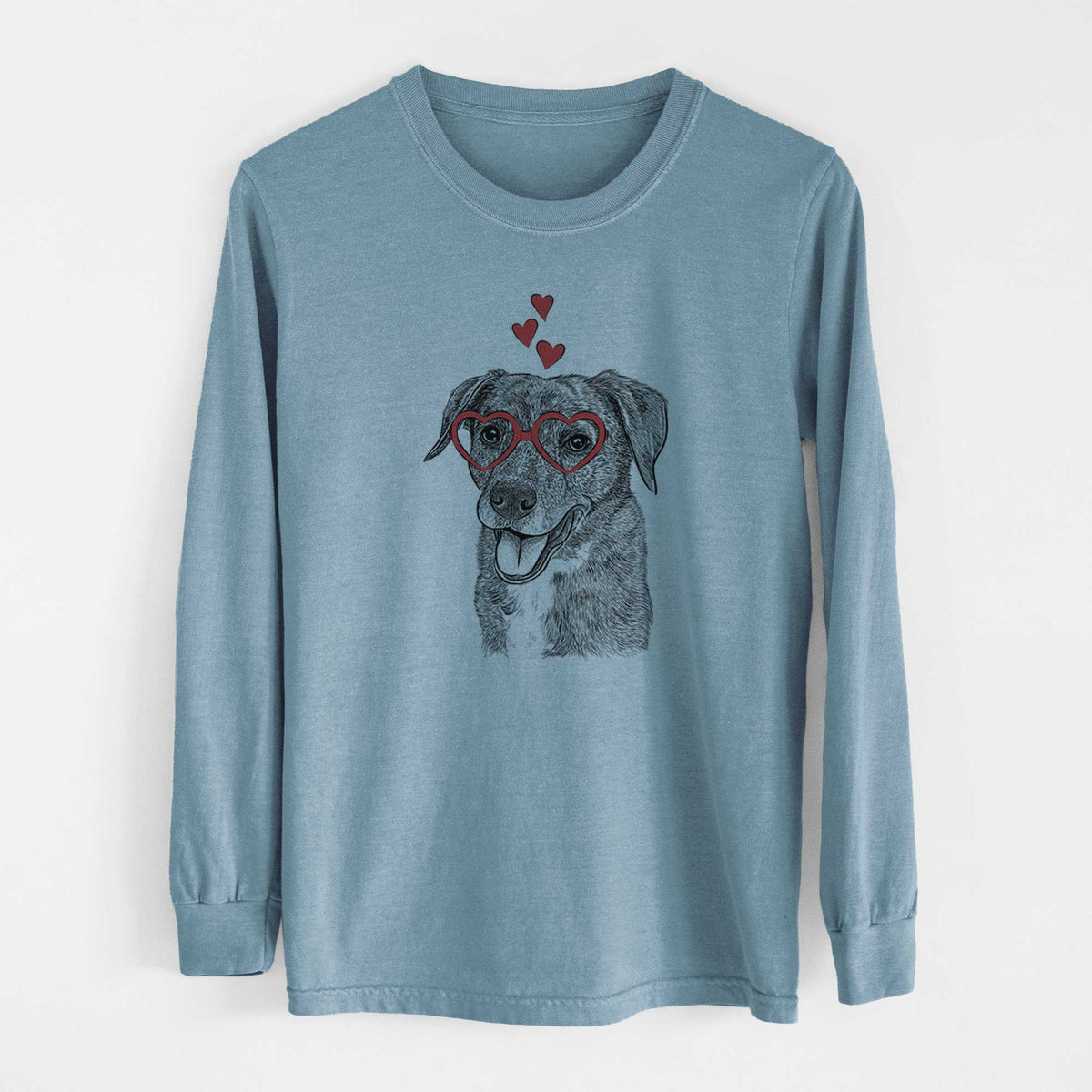 Valentine Wally the Mixed Breed - Heavyweight 100% Cotton Long Sleeve