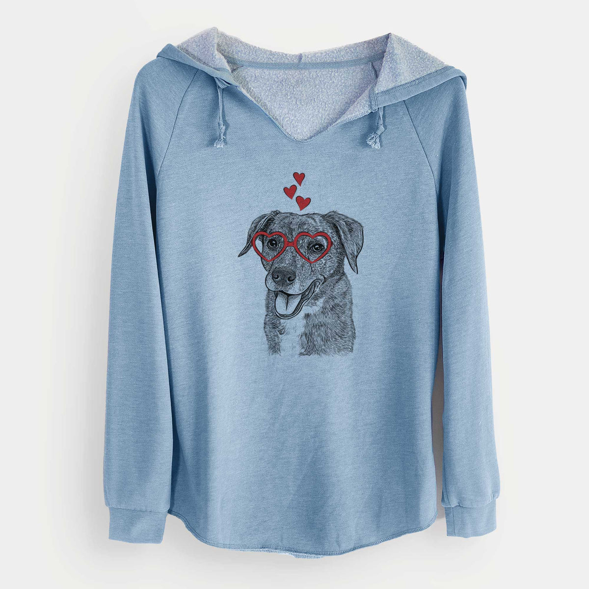 Valentine Wally the Mixed Breed - Cali Wave Hooded Sweatshirt