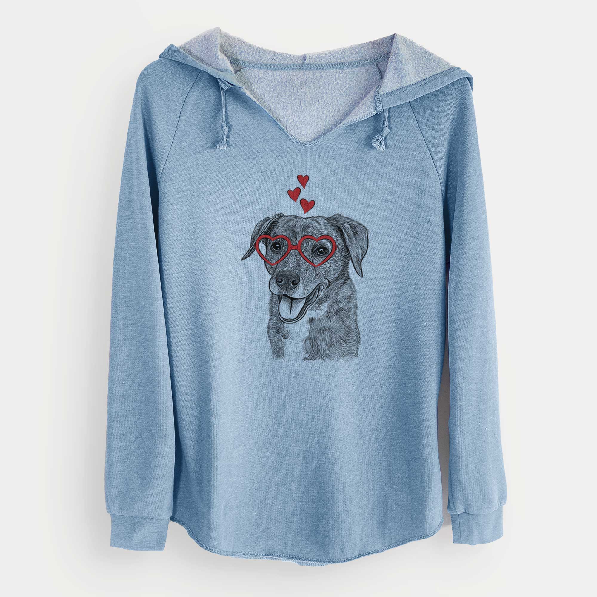 Valentine Wally the Mixed Breed - Cali Wave Hooded Sweatshirt