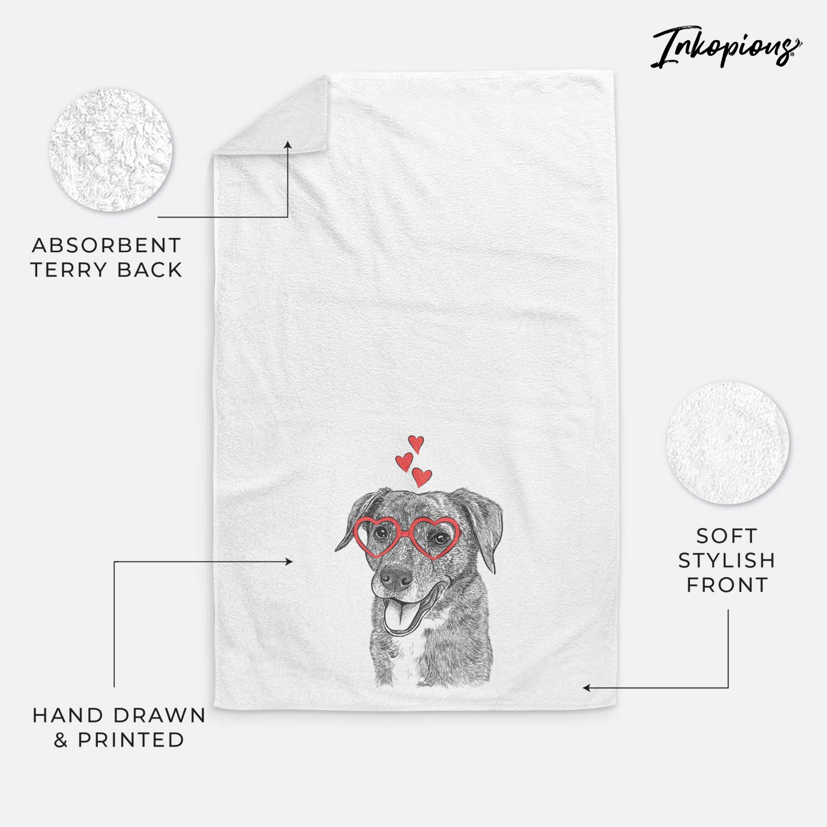 Wally the Mixed Breed Decorative Hand Towel