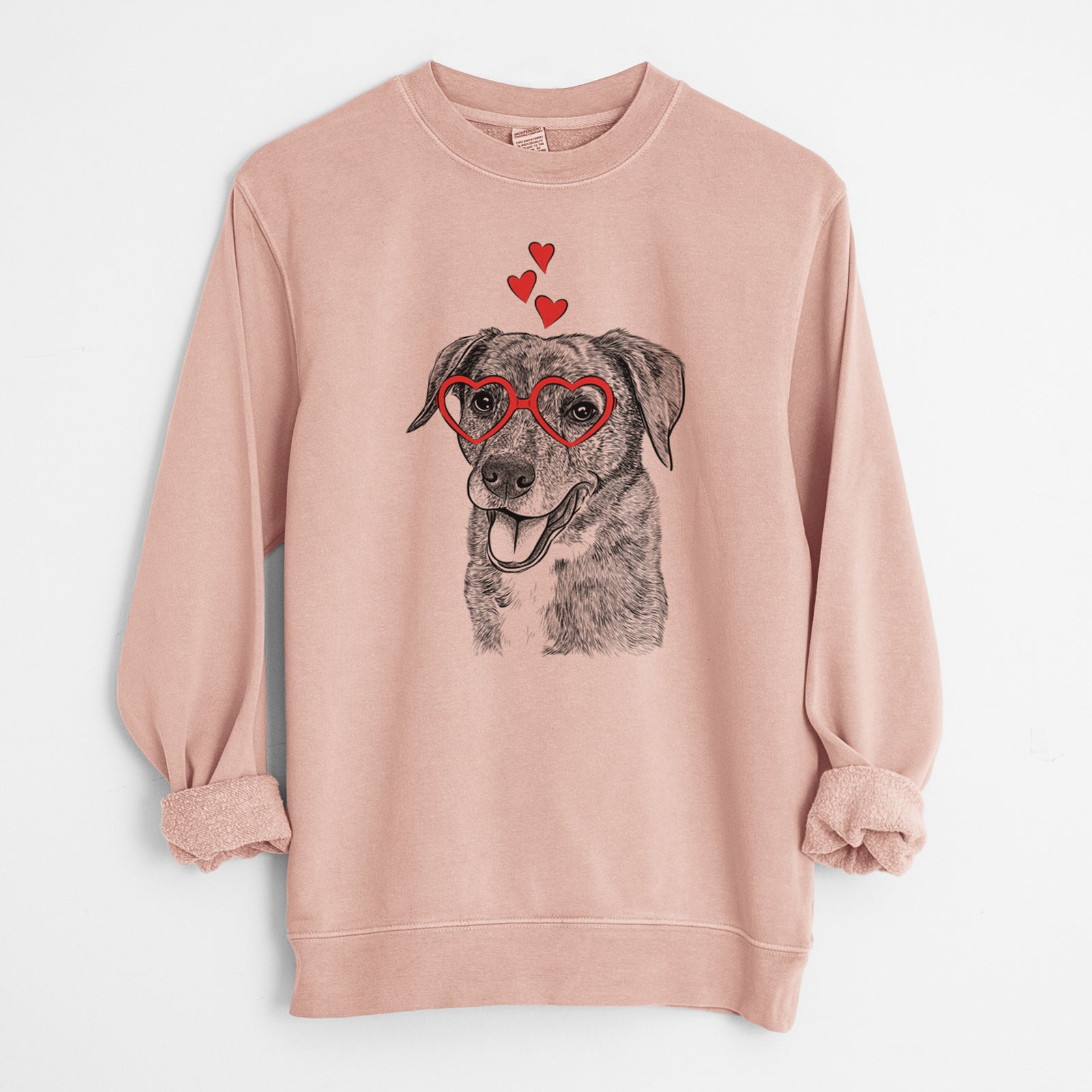 Valentine Wally the Mixed Breed - Unisex Pigment Dyed Crew Sweatshirt