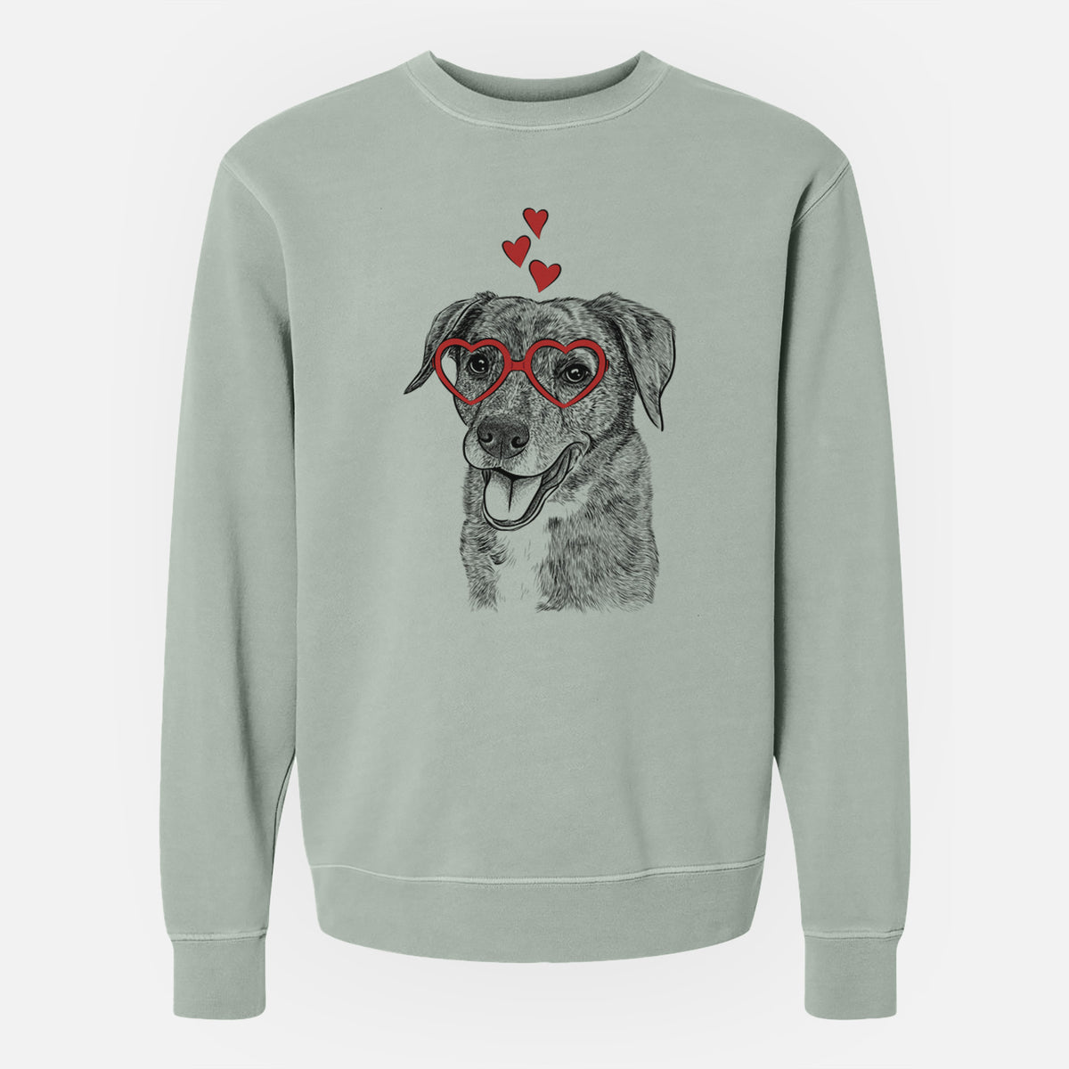 Valentine Wally the Mixed Breed - Unisex Pigment Dyed Crew Sweatshirt