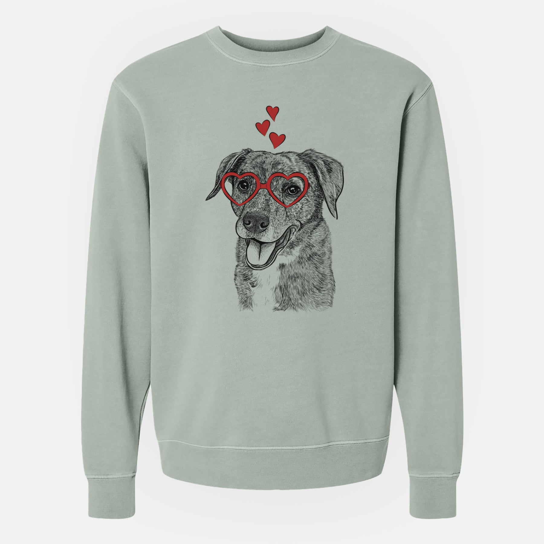 Valentine Wally the Mixed Breed - Unisex Pigment Dyed Crew Sweatshirt