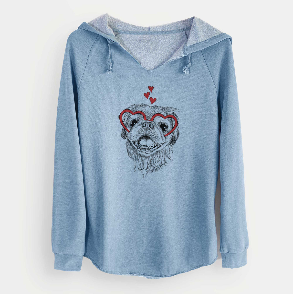 Valentine Wally the Pekingese - Cali Wave Hooded Sweatshirt