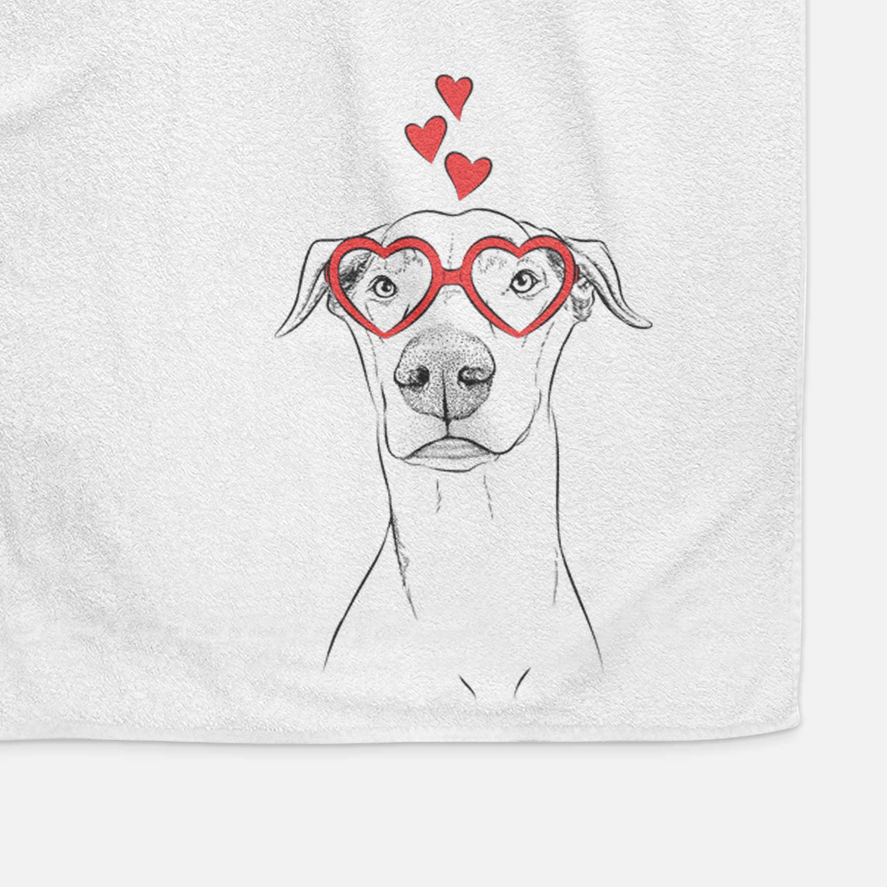 Walter the White Doberman Rescue Decorative Hand Towel