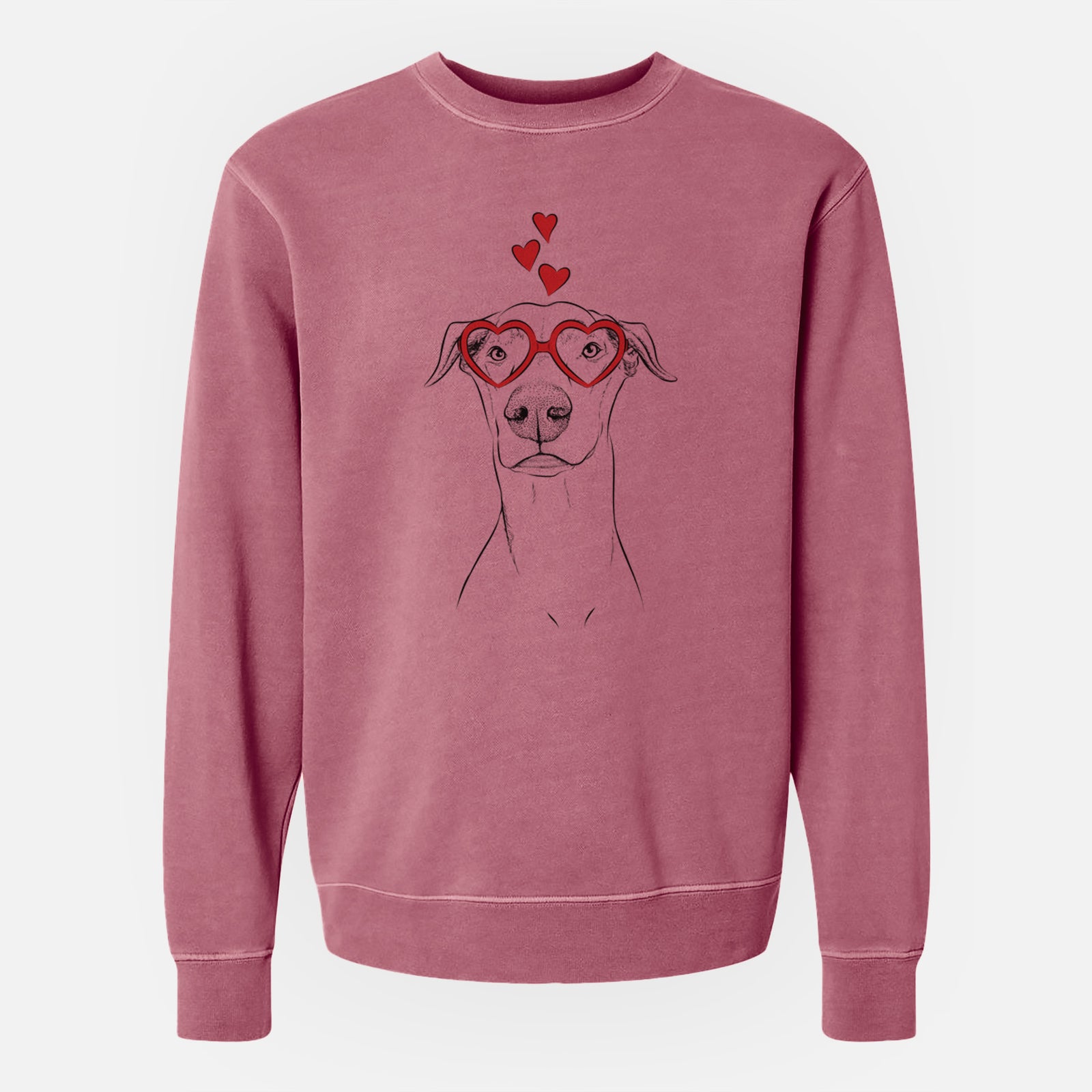 Valentine Walter the White Doberman Rescue - Unisex Pigment Dyed Crew Sweatshirt