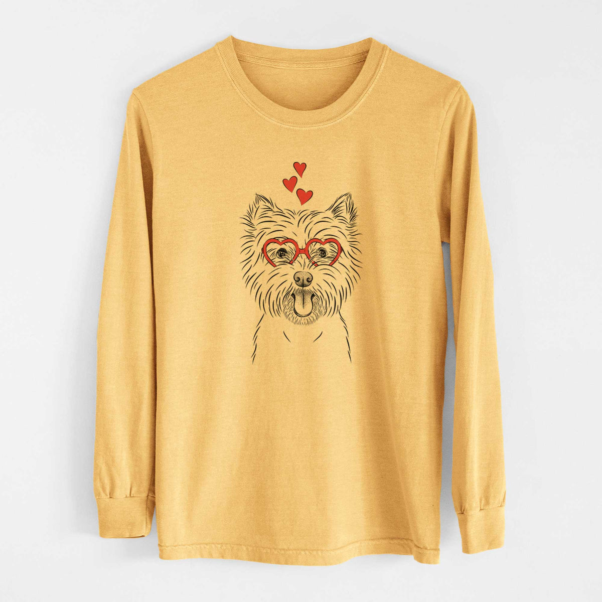 Valentine Welma the West Highland Terrier - Heavyweight 100% Cotton Long Sleeve