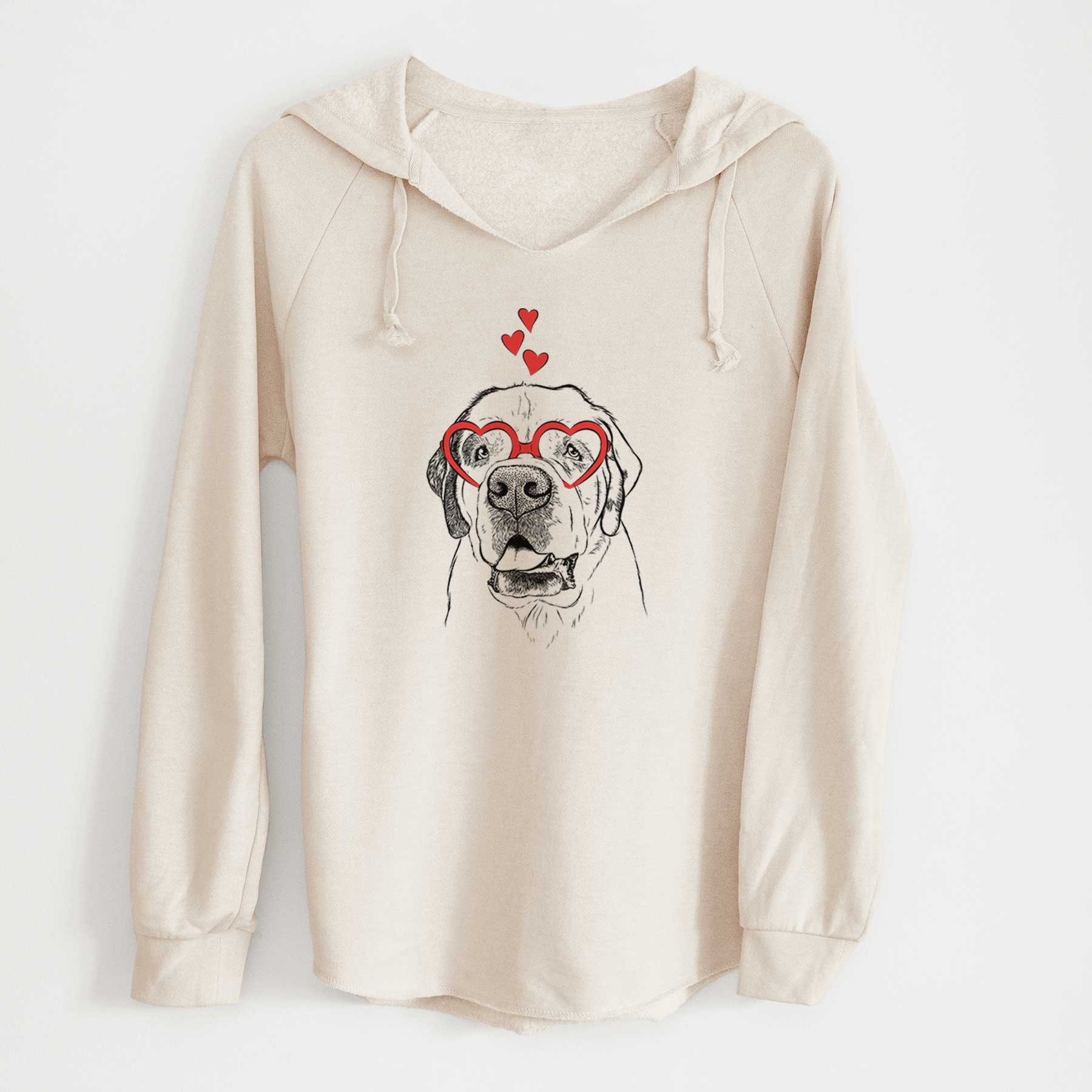 Valentine Wendy the Saint Bernard - Cali Wave Hooded Sweatshirt