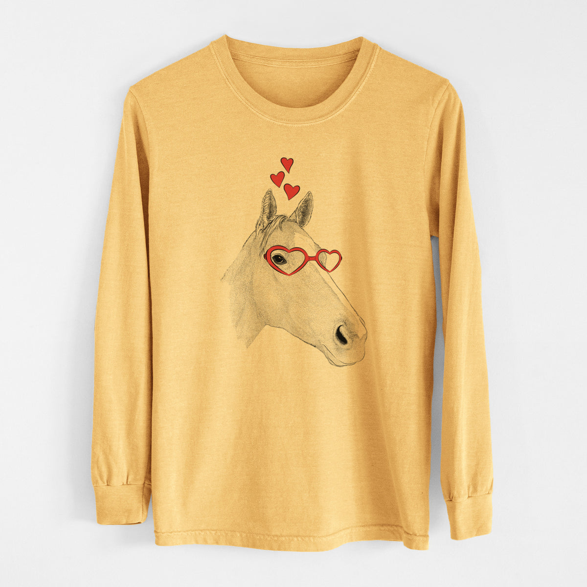 Valentine Westley the Horse - Heavyweight 100% Cotton Long Sleeve
