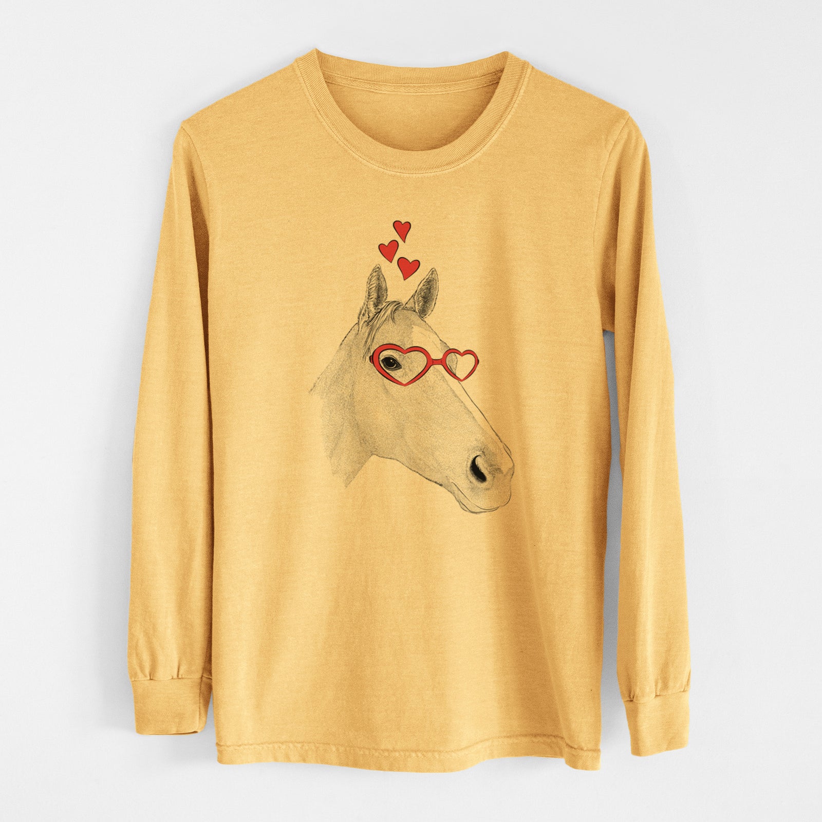 Valentine Westley the Horse - Heavyweight 100% Cotton Long Sleeve