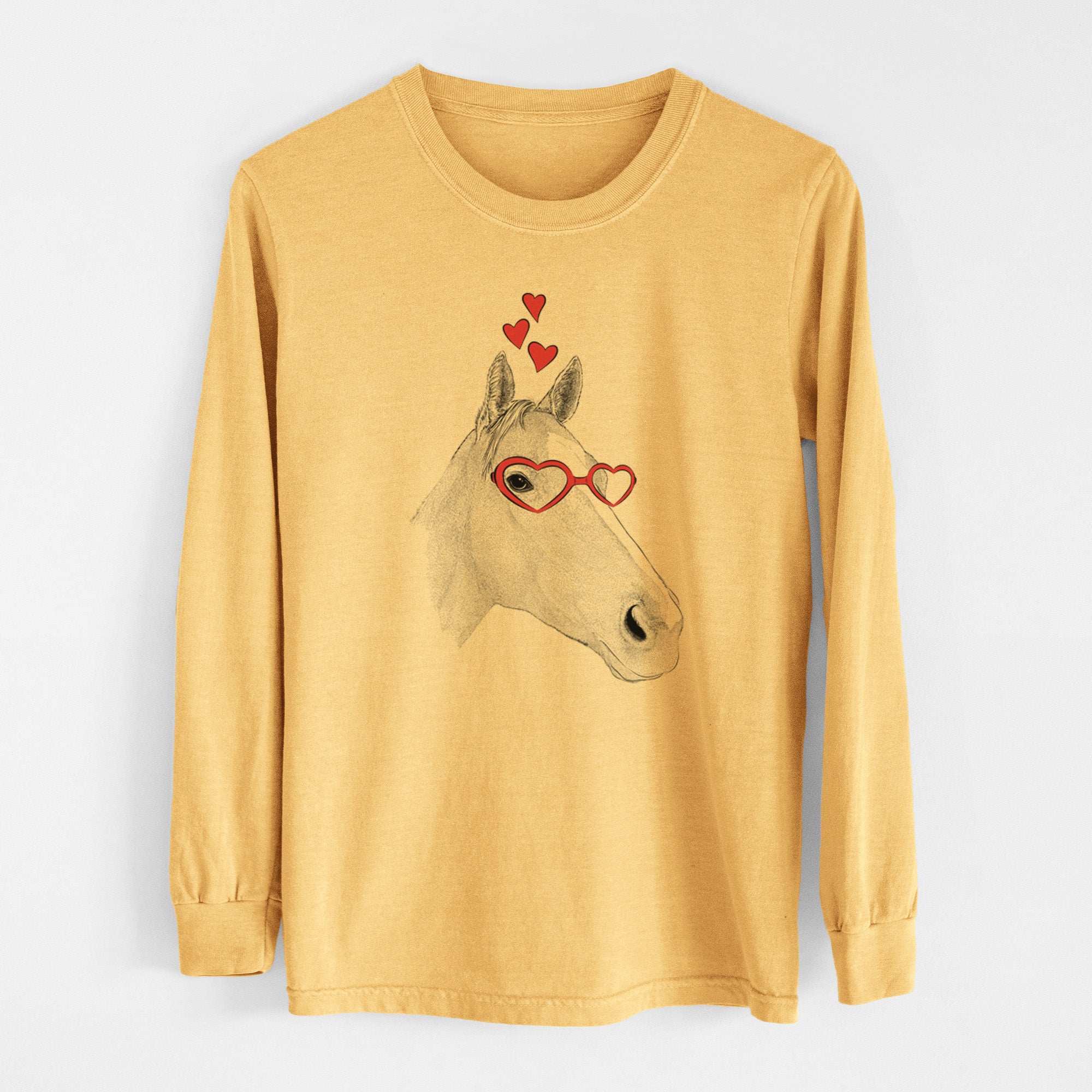 Valentine Westley the Horse - Heavyweight 100% Cotton Long Sleeve