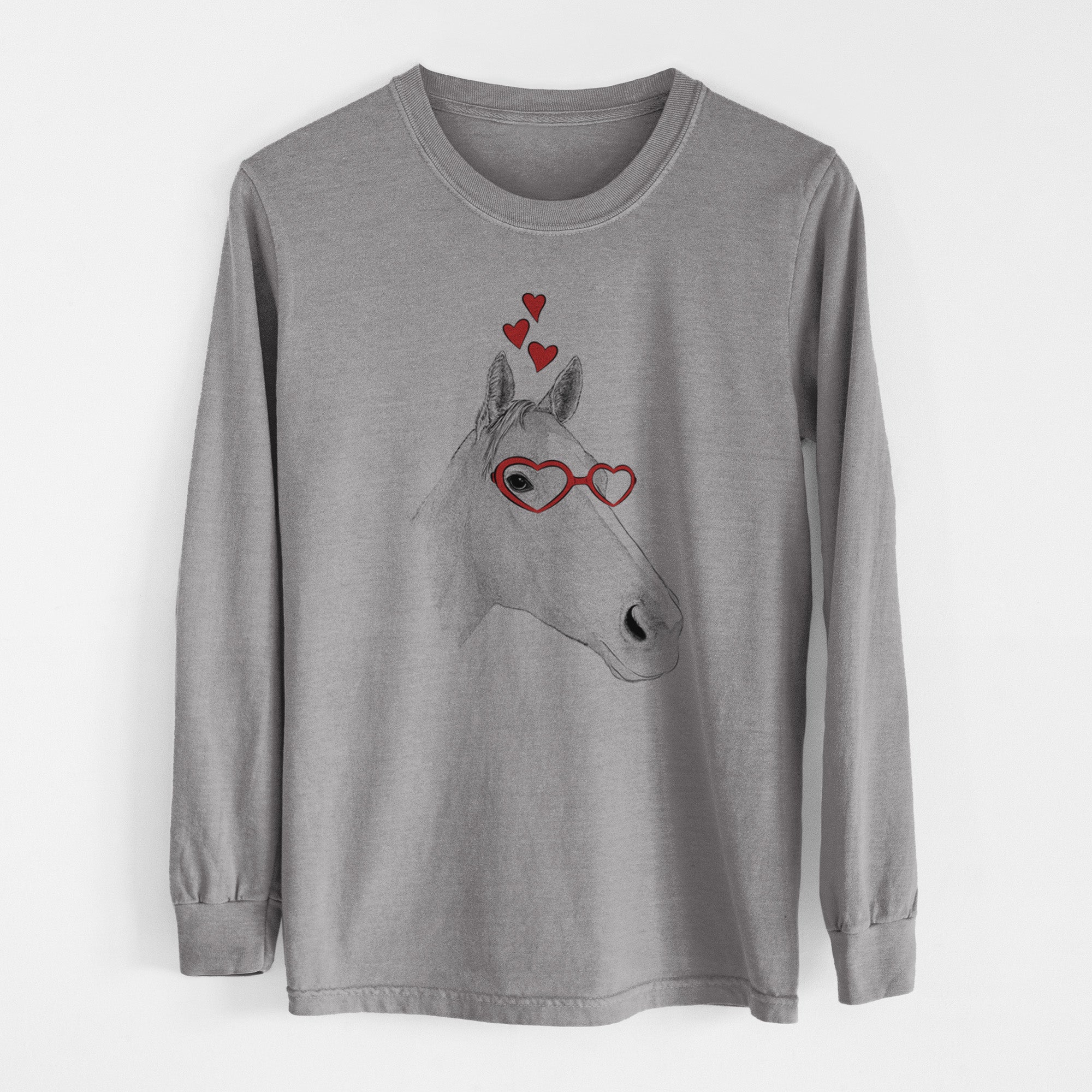 Valentine Westley the Horse - Heavyweight 100% Cotton Long Sleeve