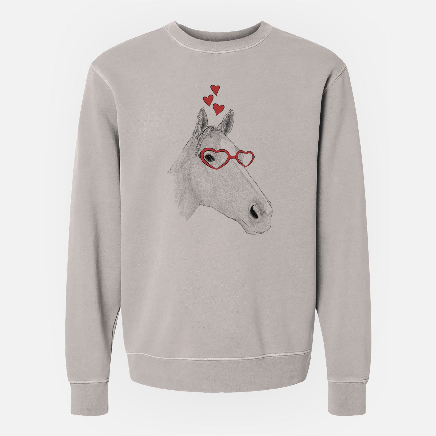 Valentine Westley the Horse - Unisex Pigment Dyed Crew Sweatshirt