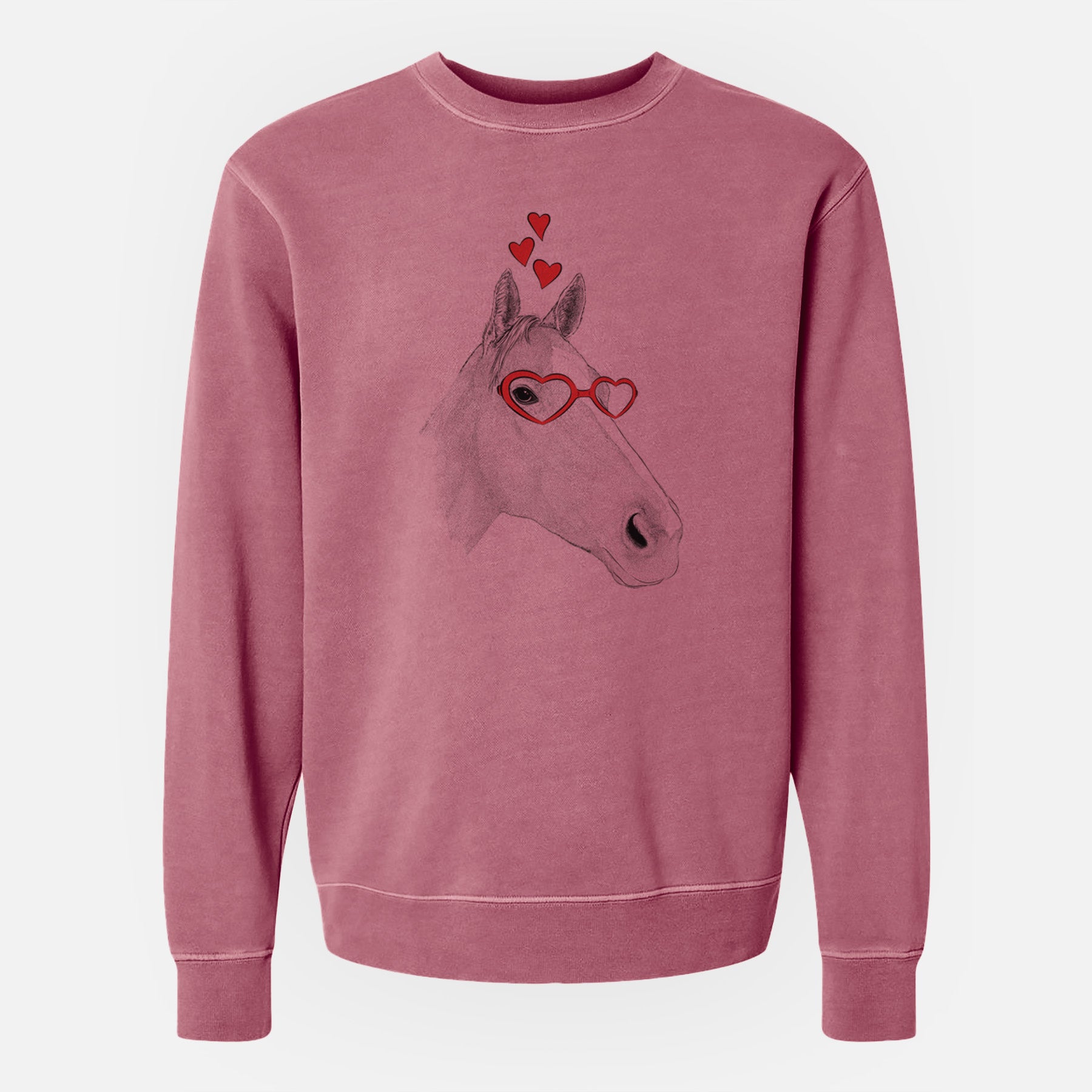 Valentine Westley the Horse - Unisex Pigment Dyed Crew Sweatshirt
