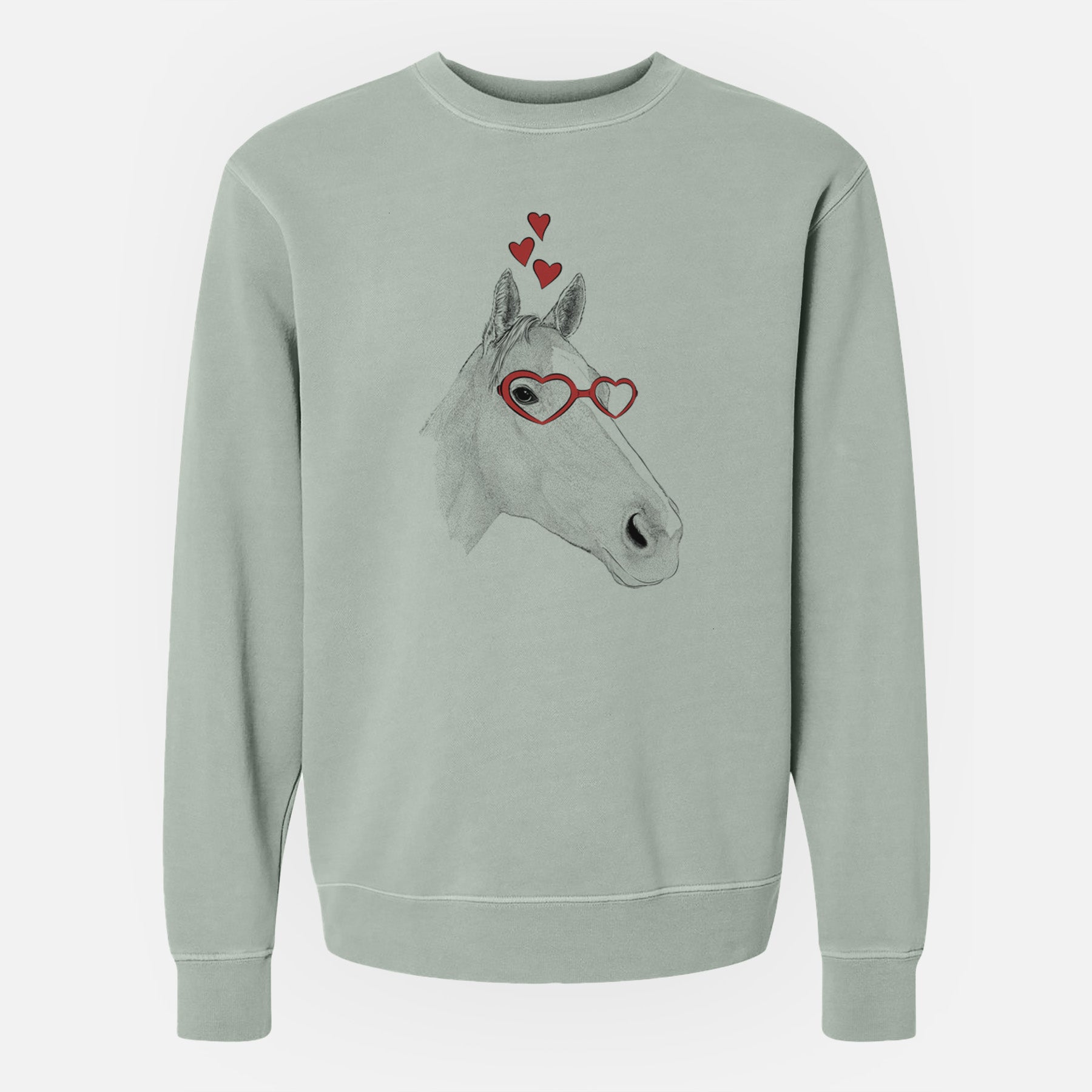 Valentine Westley the Horse - Unisex Pigment Dyed Crew Sweatshirt