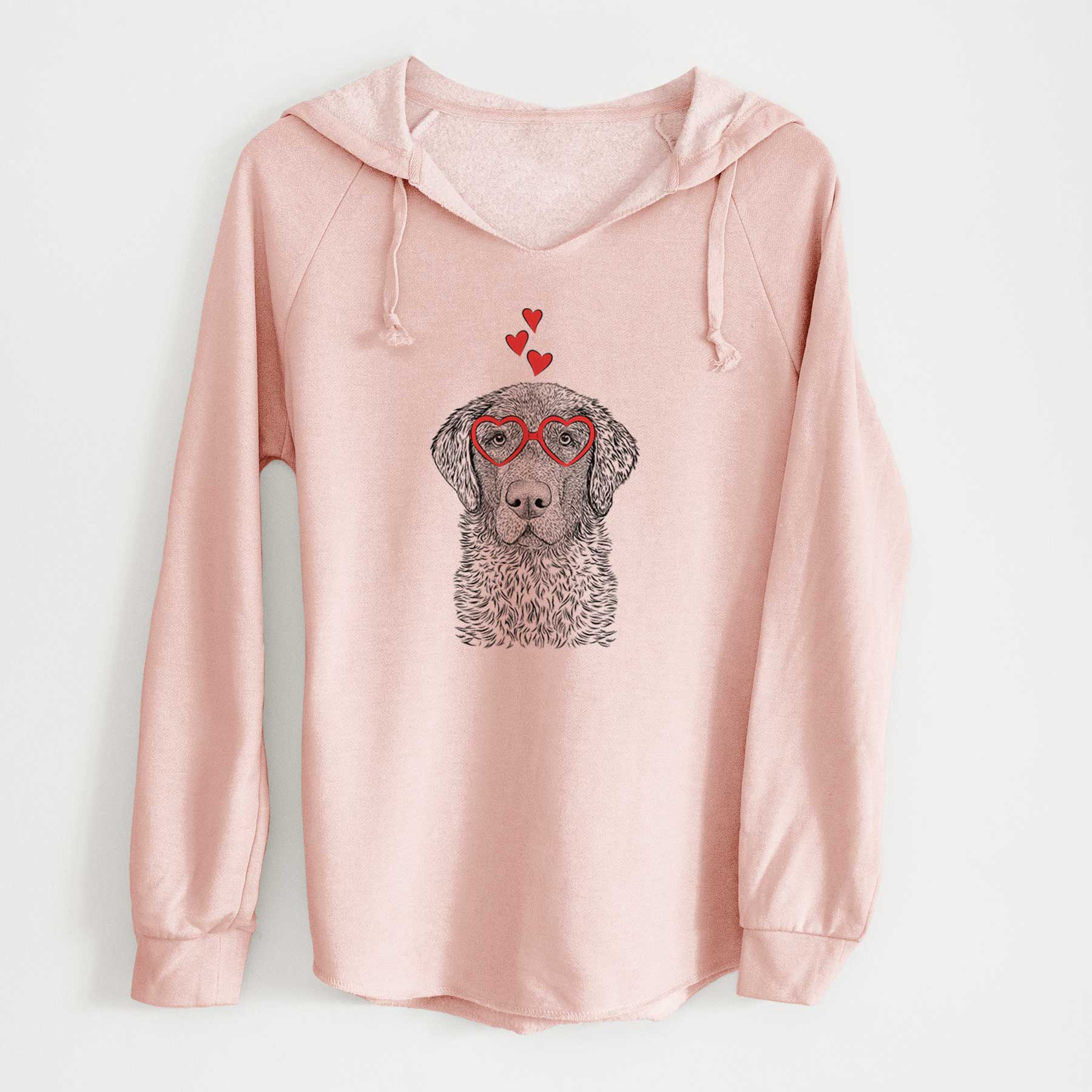 Valentine Whiskey the Chocolate Lab - Cali Wave Hooded Sweatshirt