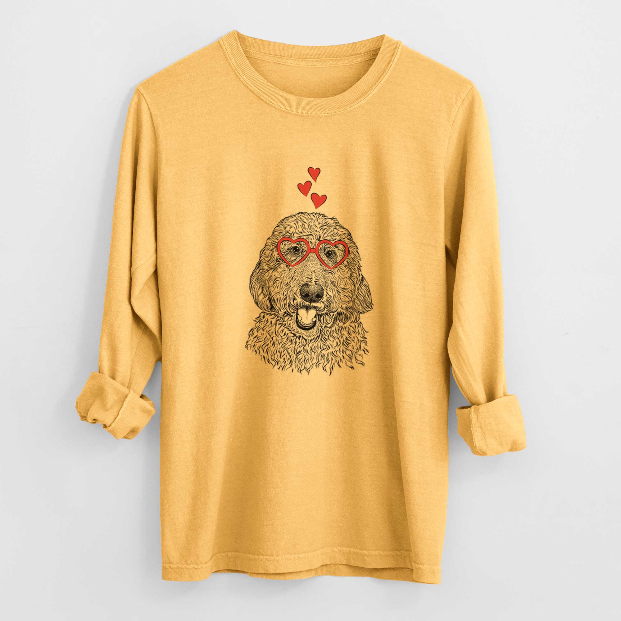 Valentine Whisper the Goldendoodle - Heavyweight 100% Cotton Long Sleeve