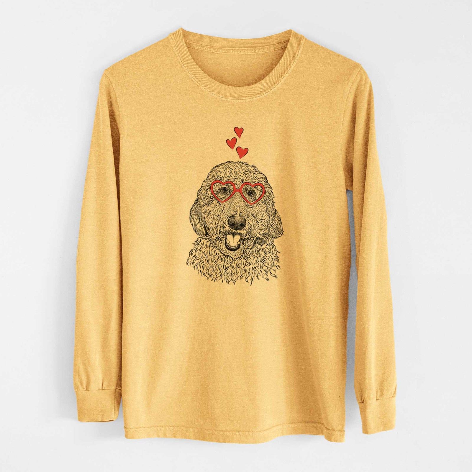 Valentine Whisper the Goldendoodle - Heavyweight 100% Cotton Long Sleeve