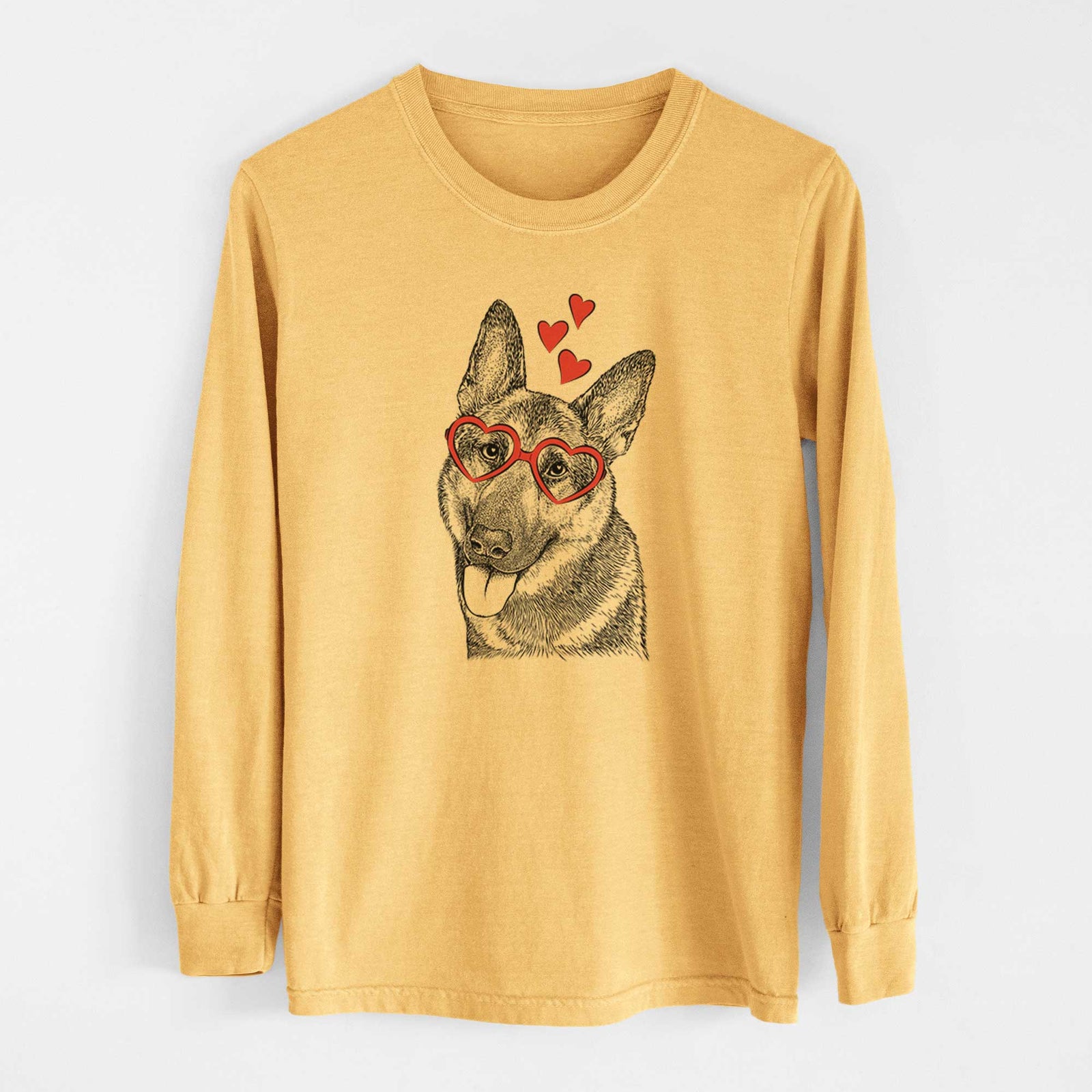 Valentine Whitaker the German Shepherd - Heavyweight 100% Cotton Long Sleeve