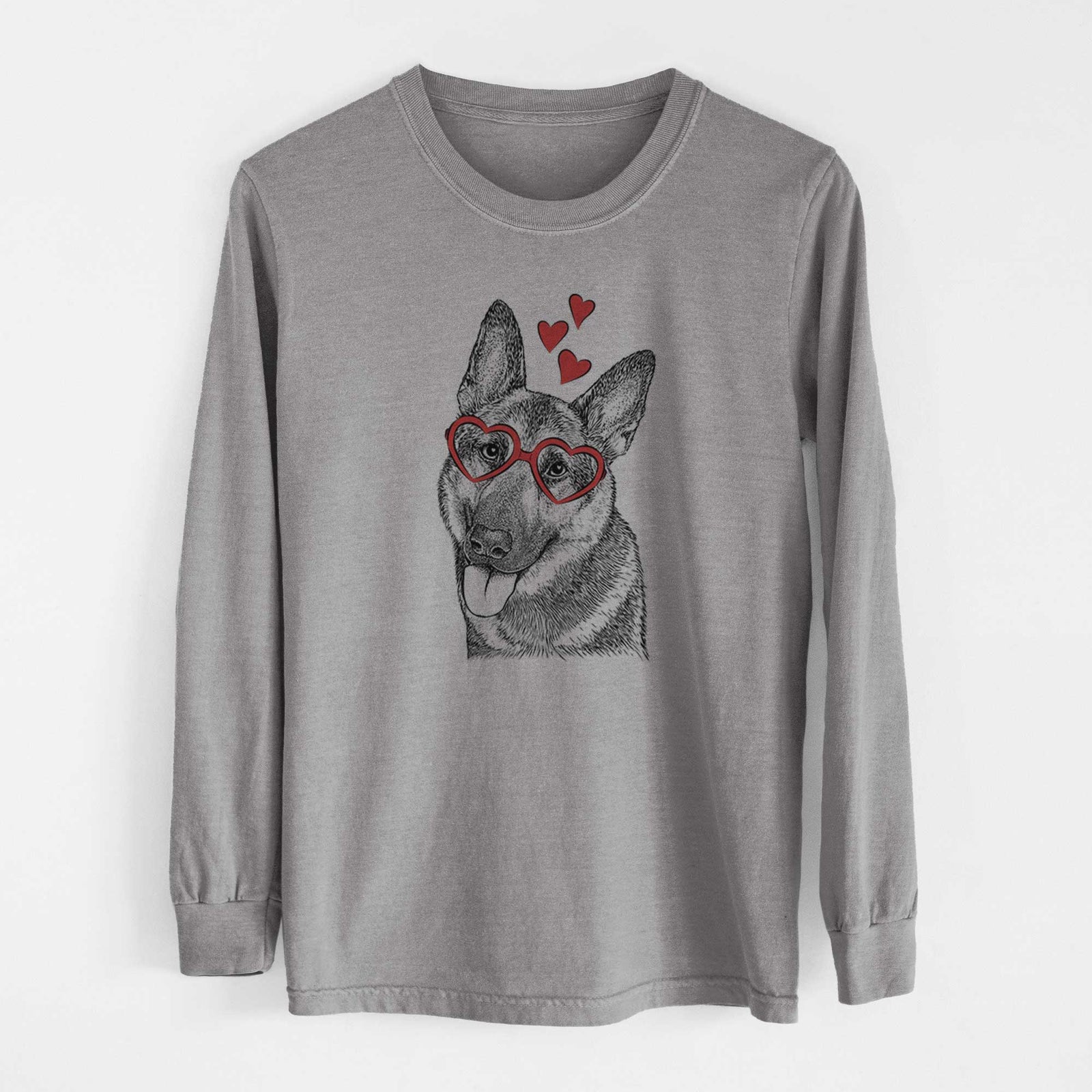 Valentine Whitaker the German Shepherd - Heavyweight 100% Cotton Long Sleeve