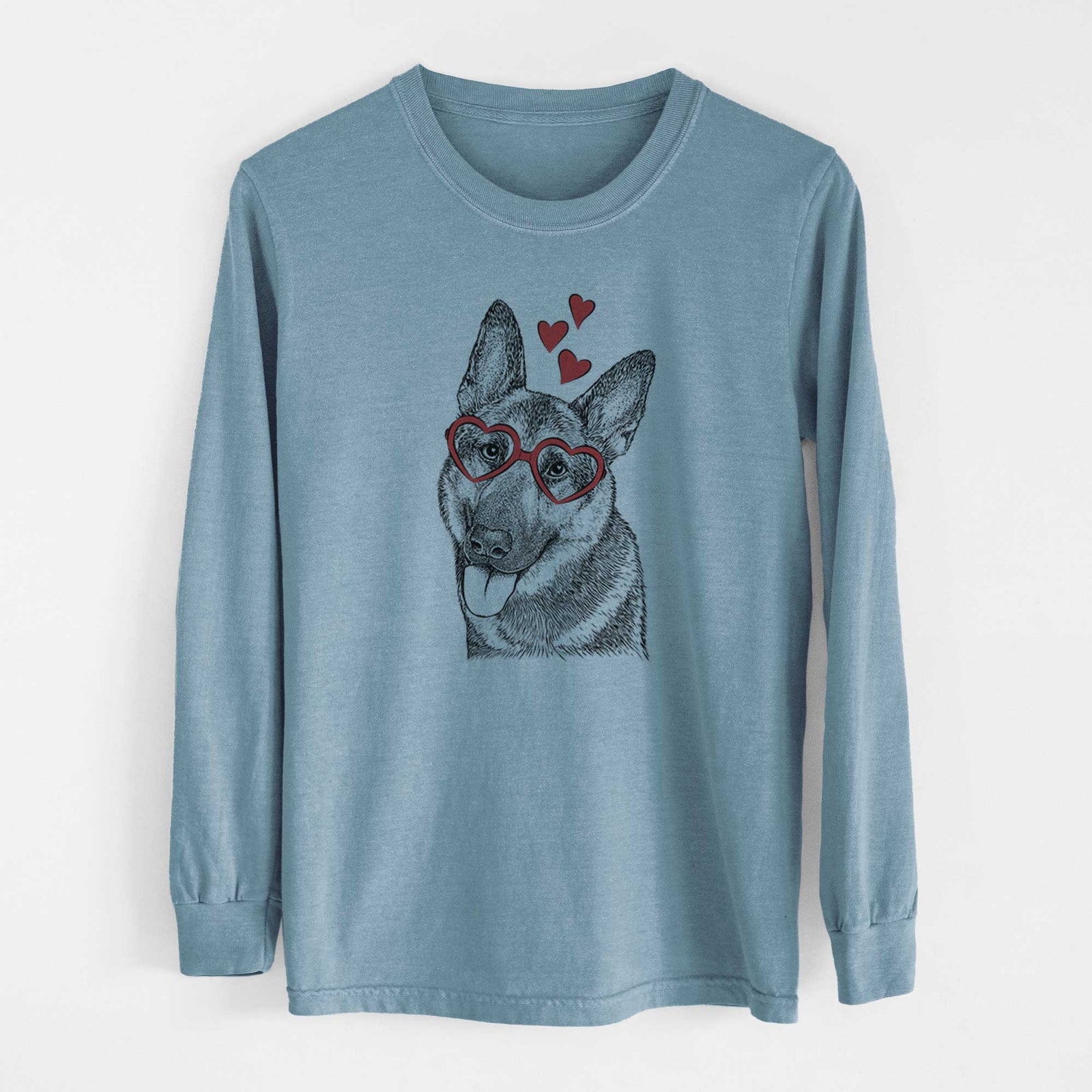 Valentine Whitaker the German Shepherd - Heavyweight 100% Cotton Long Sleeve