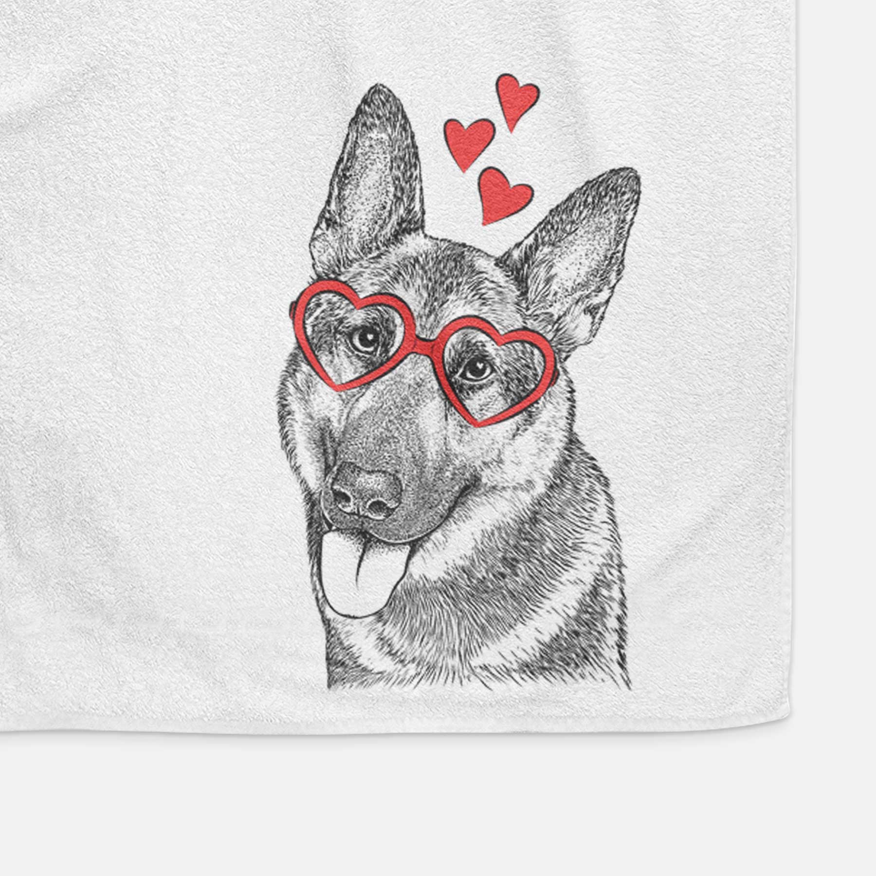 Whitaker the German Shepherd Decorative Hand Towel