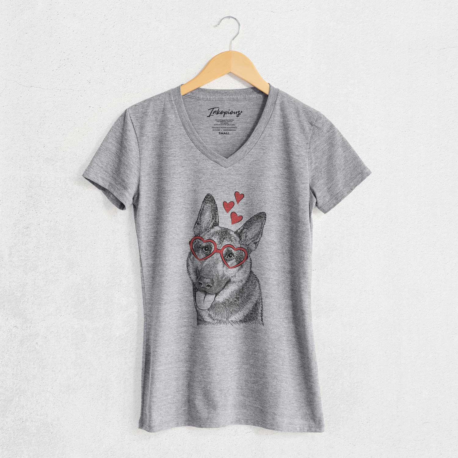 Valentine Whitaker the German Shepherd - Women's V-neck Shirt