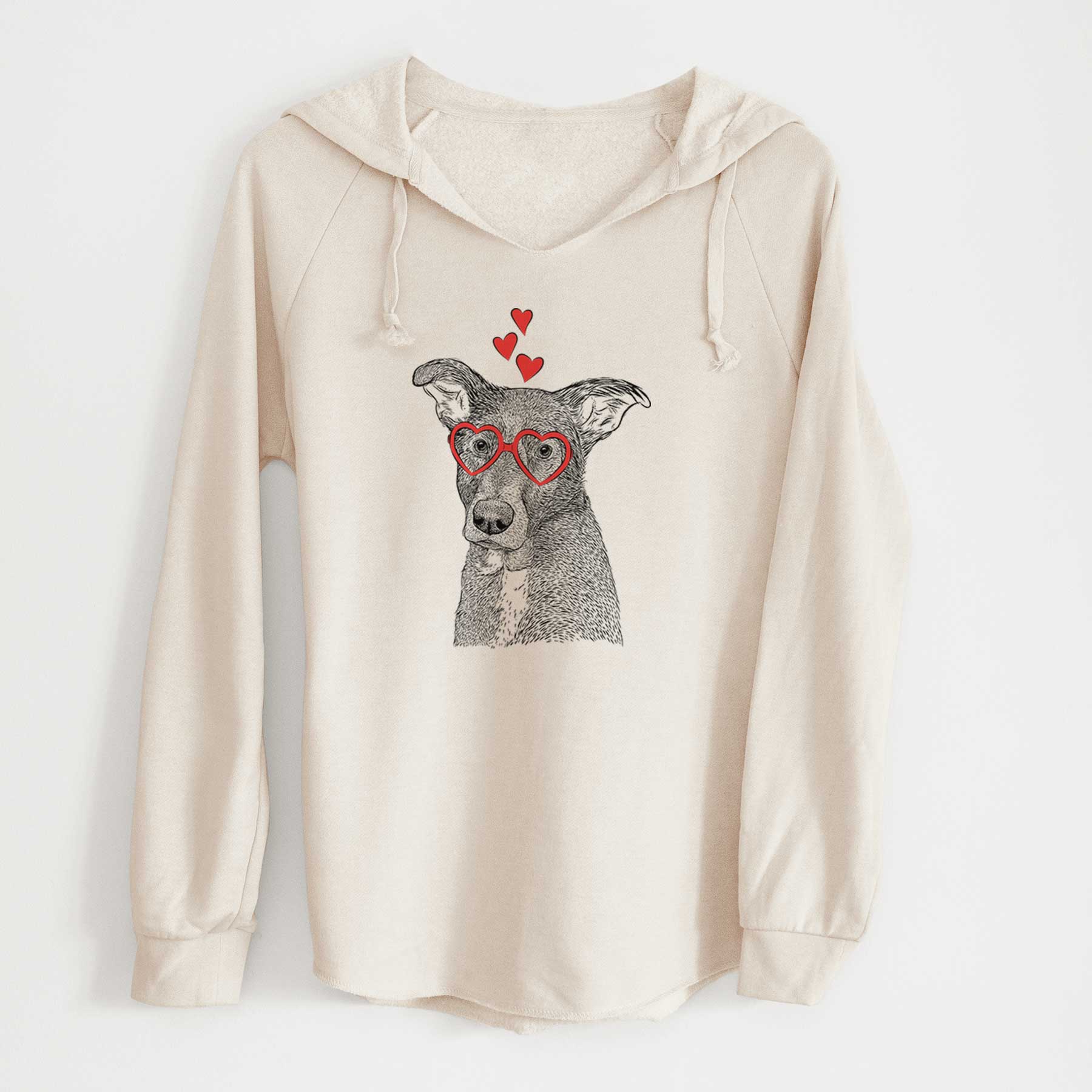 Valentine Wilbur the Shepherd Mix - Cali Wave Hooded Sweatshirt