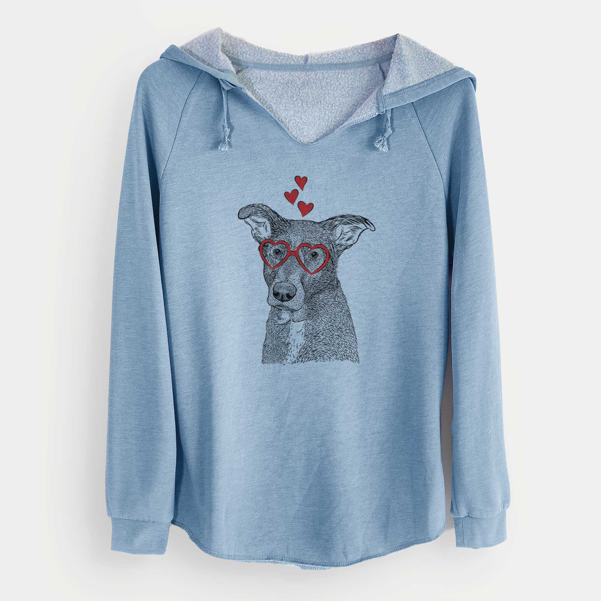 Valentine Wilbur the Shepherd Mix - Cali Wave Hooded Sweatshirt