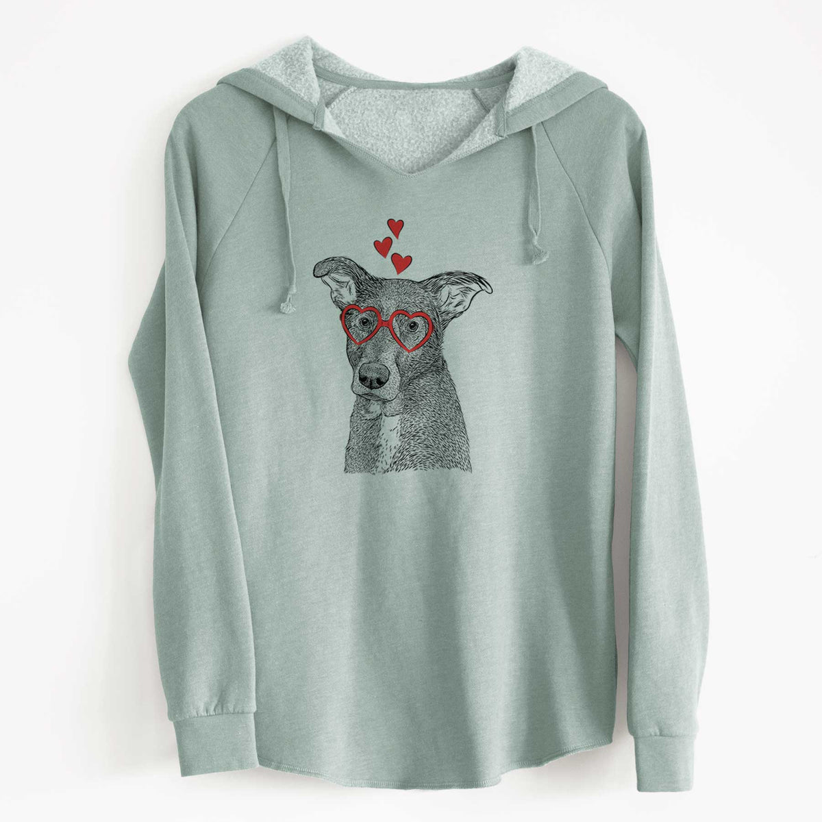 Valentine Wilbur the Shepherd Mix - Cali Wave Hooded Sweatshirt