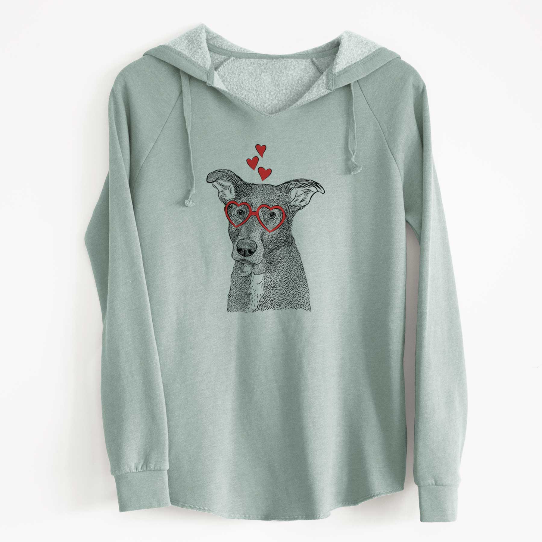 Valentine Wilbur the Shepherd Mix - Cali Wave Hooded Sweatshirt
