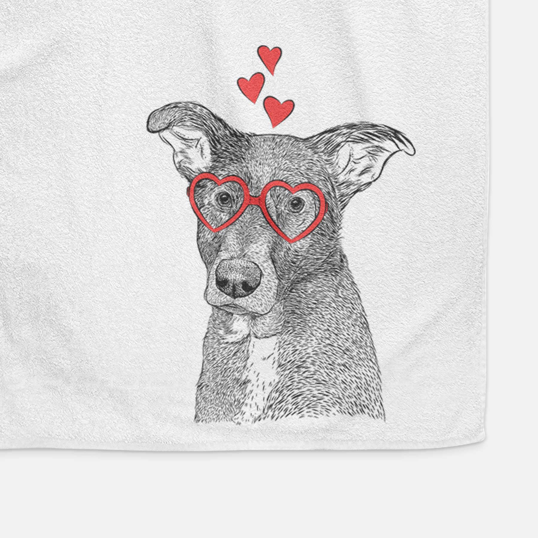 Wilbur the Shepherd Mix Decorative Hand Towel