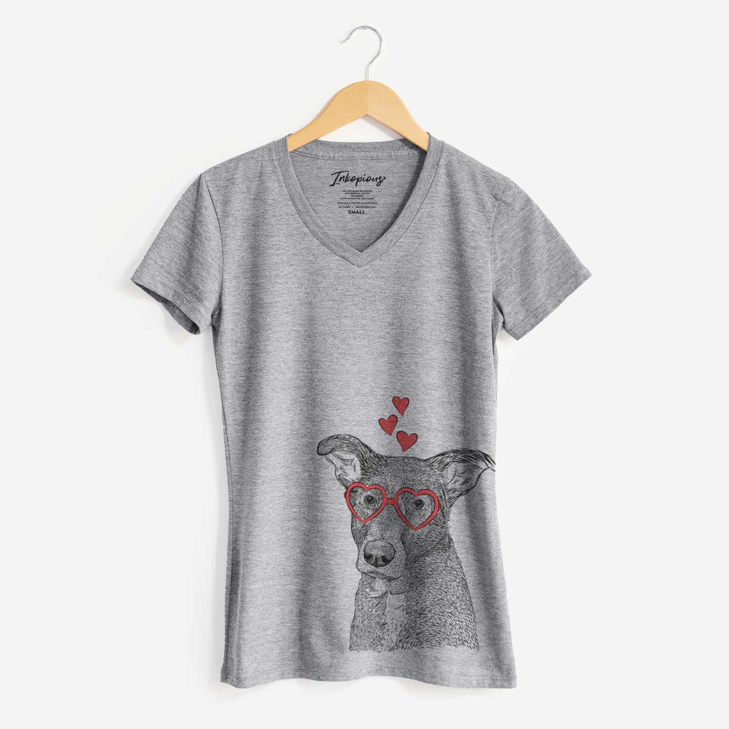 Valentine Wilbur the Shepherd Mix - Women's V-neck Shirt