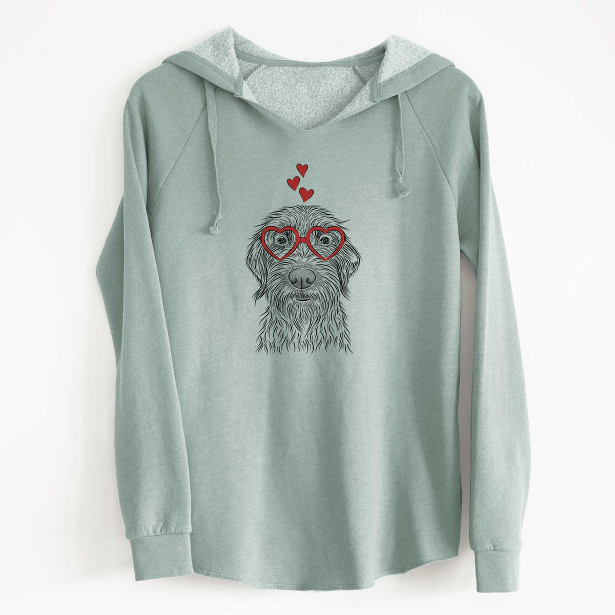 Valentine Wilkins the Wirehaired Pointing Griffon - Cali Wave Hooded Sweatshirt