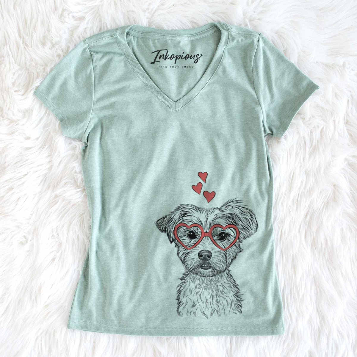 Valentine William Mitchell Newman the Yorkshire Terrier - Women&#39;s V-neck Shirt