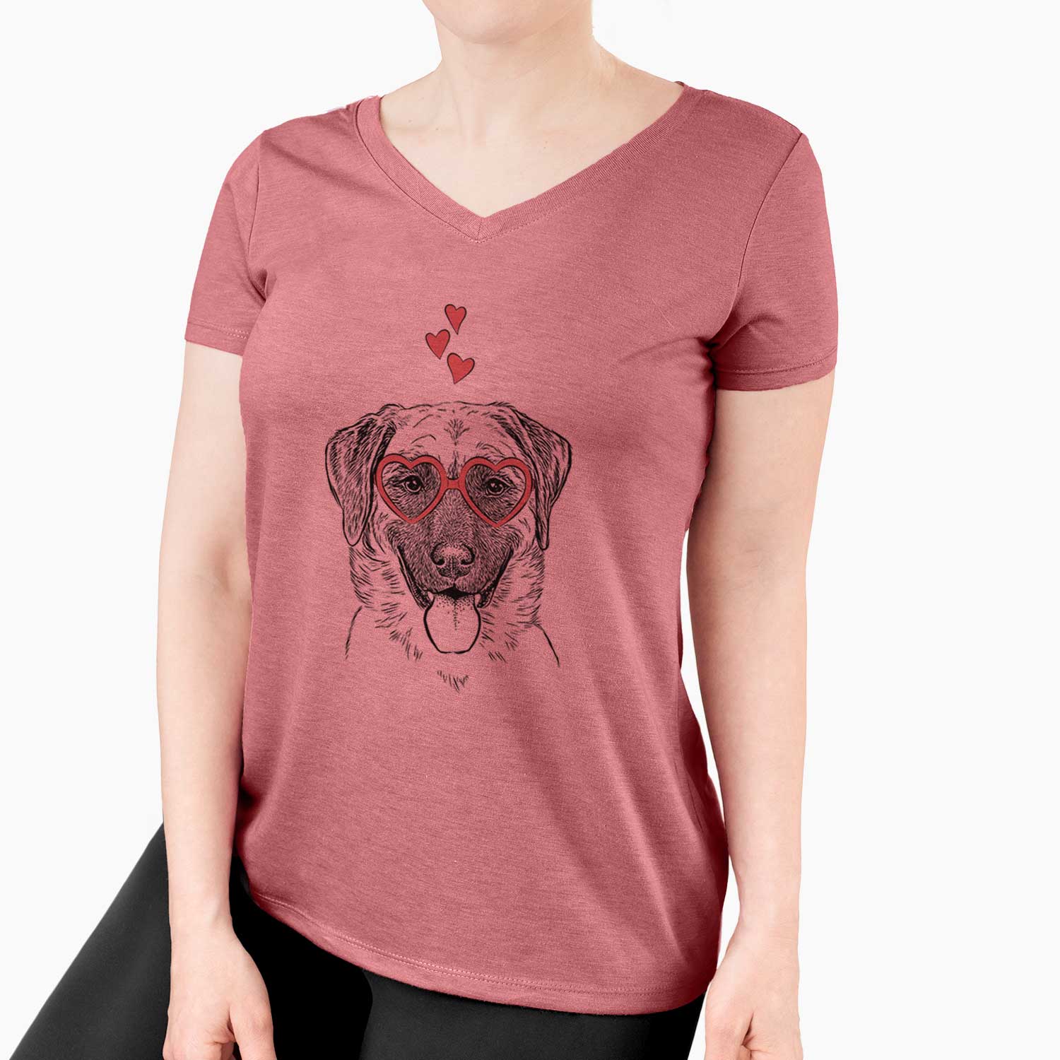 Valentine Willow the Anatolian Shepherd - Women's V-neck Shirt