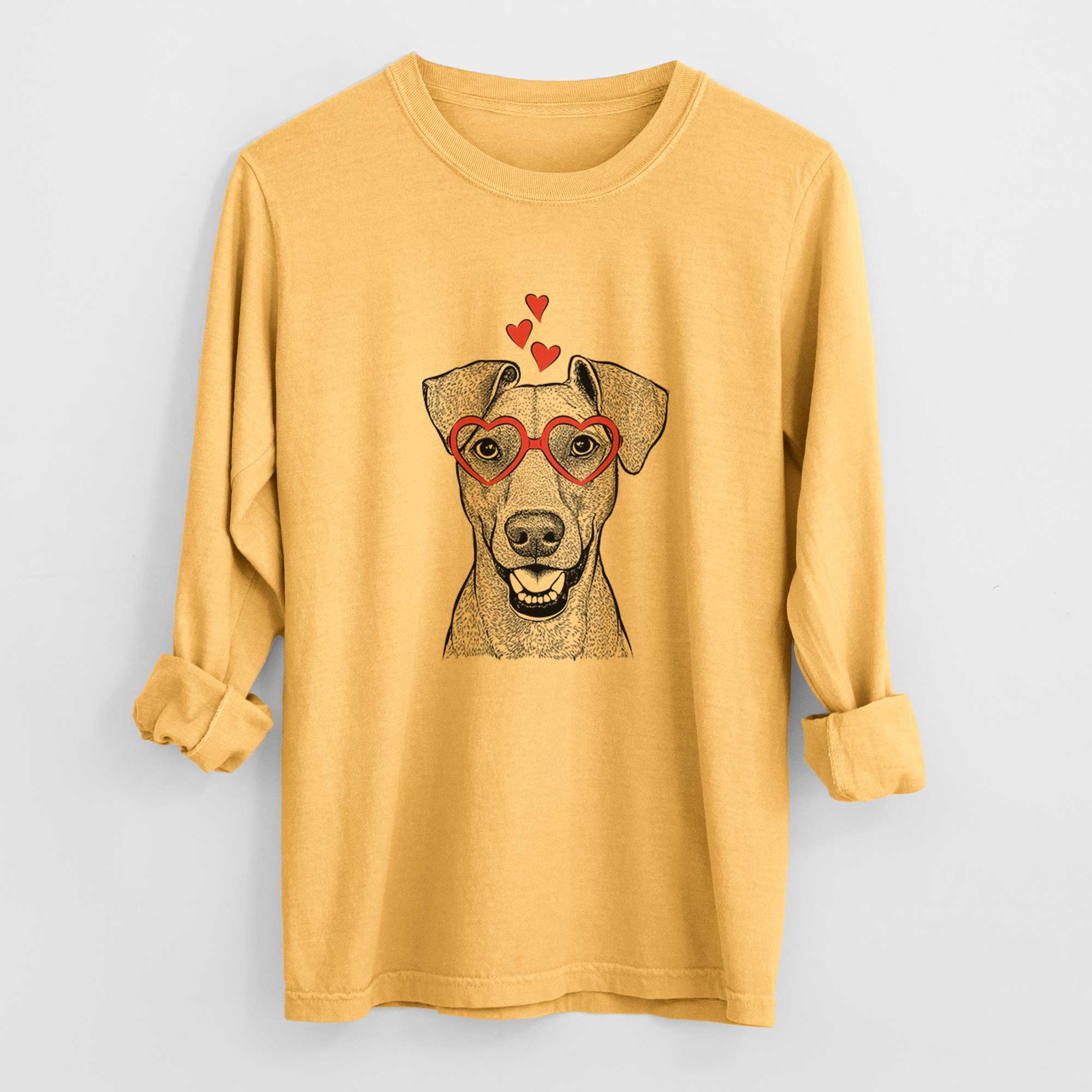 Valentine Willow the German Pinscher - Heavyweight 100% Cotton Long Sleeve