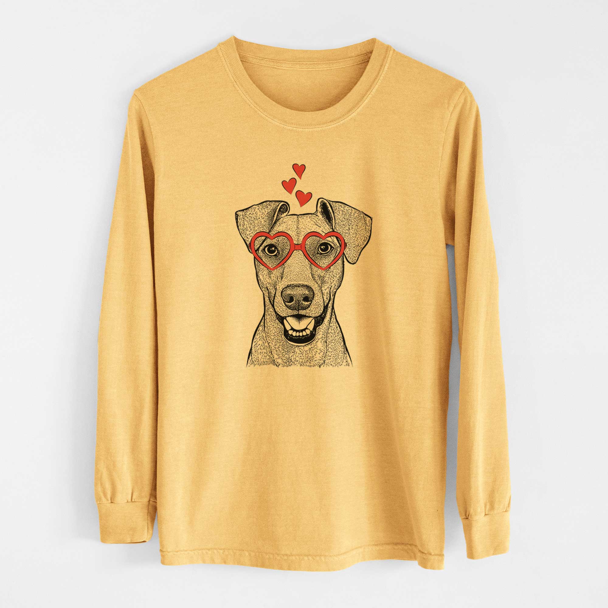 Valentine Willow the German Pinscher - Heavyweight 100% Cotton Long Sleeve