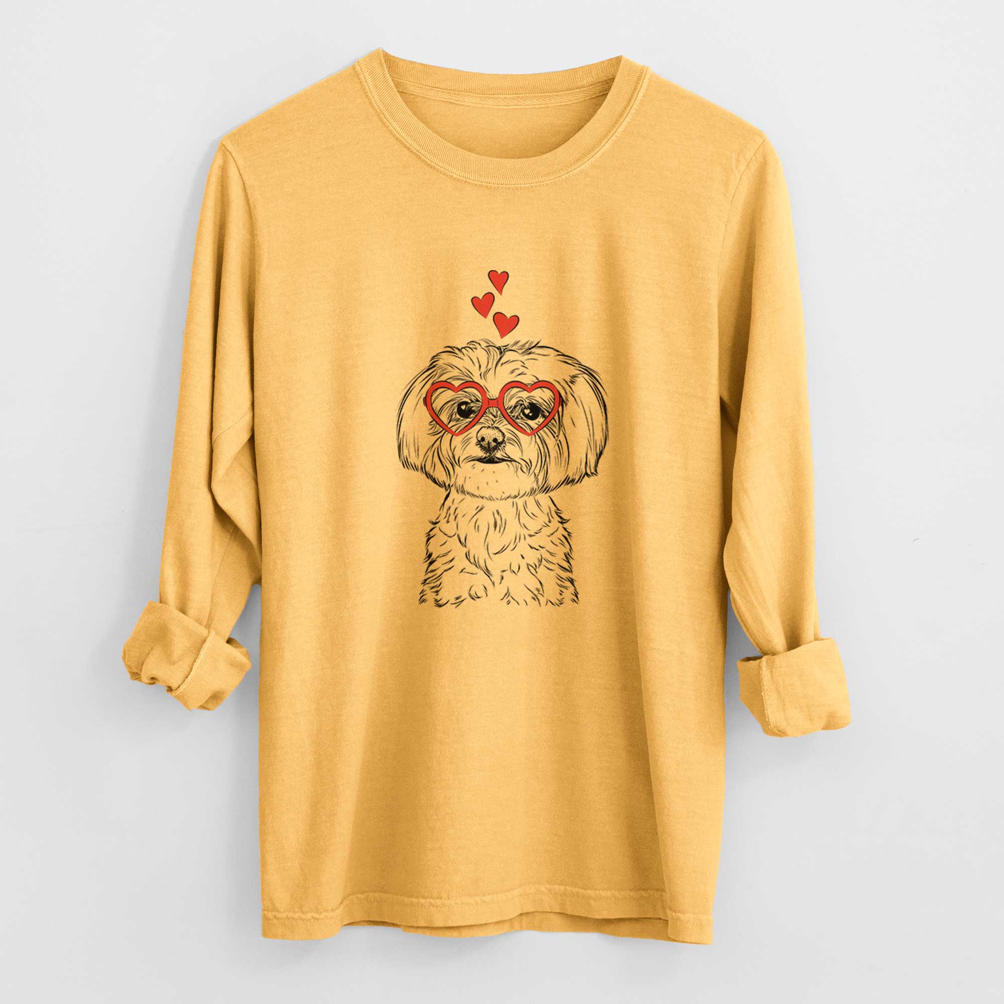 Valentine Willow the Maltese - Heavyweight 100% Cotton Long Sleeve